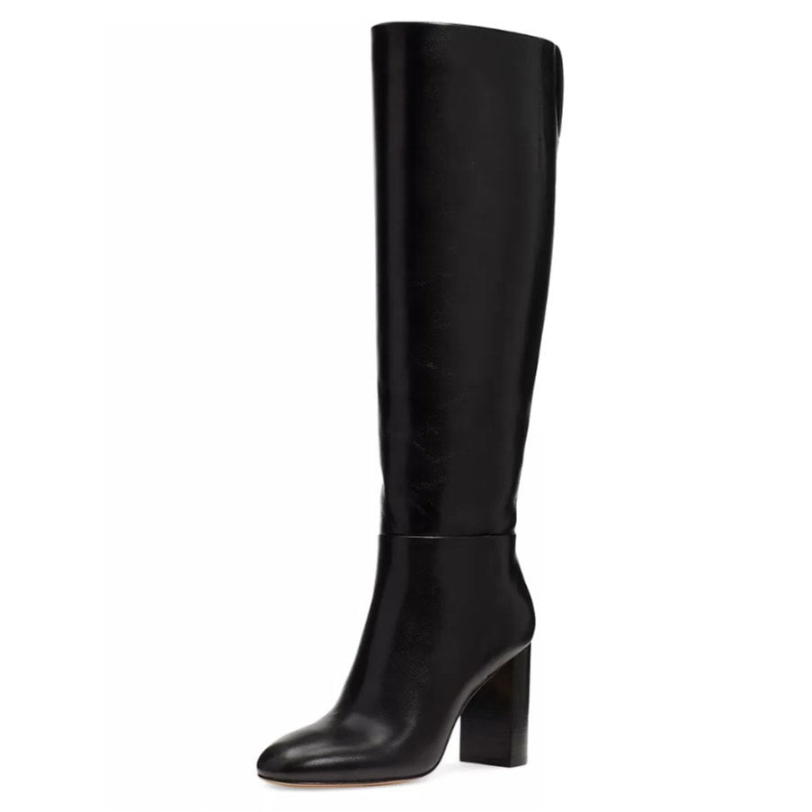 KATE SPADE Women's Colby Tall Boots Size 9B EU 39.5 Black Leather
