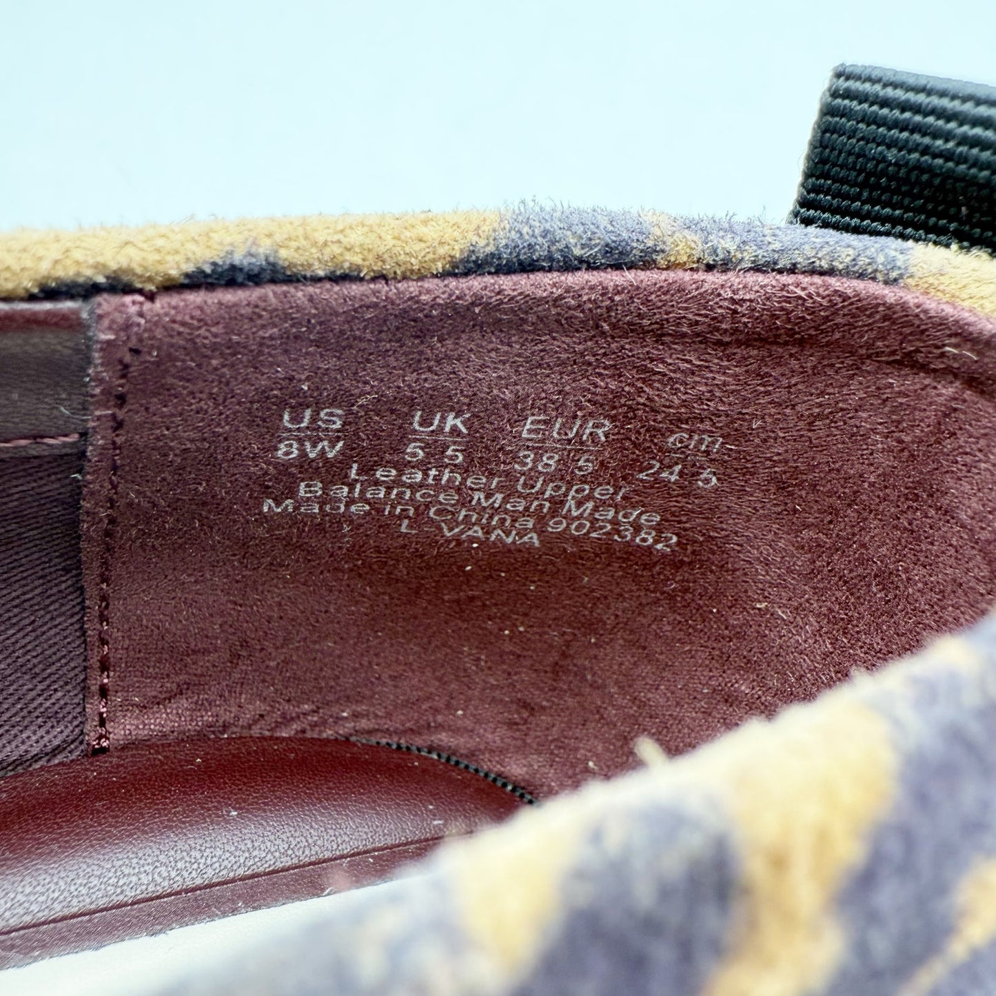 Franco Sarto Womens Vana Ballet Flat US 8 Wide EU 38.5 Brown Leopard Leather NIB