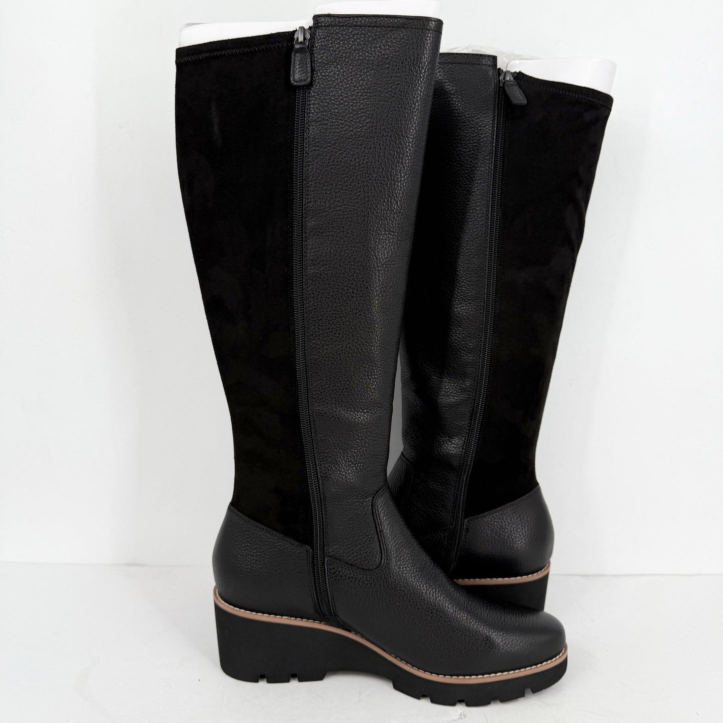 VIONIC Womens Ashland High Shaft Boots US 10 M EU 41 Black Leather