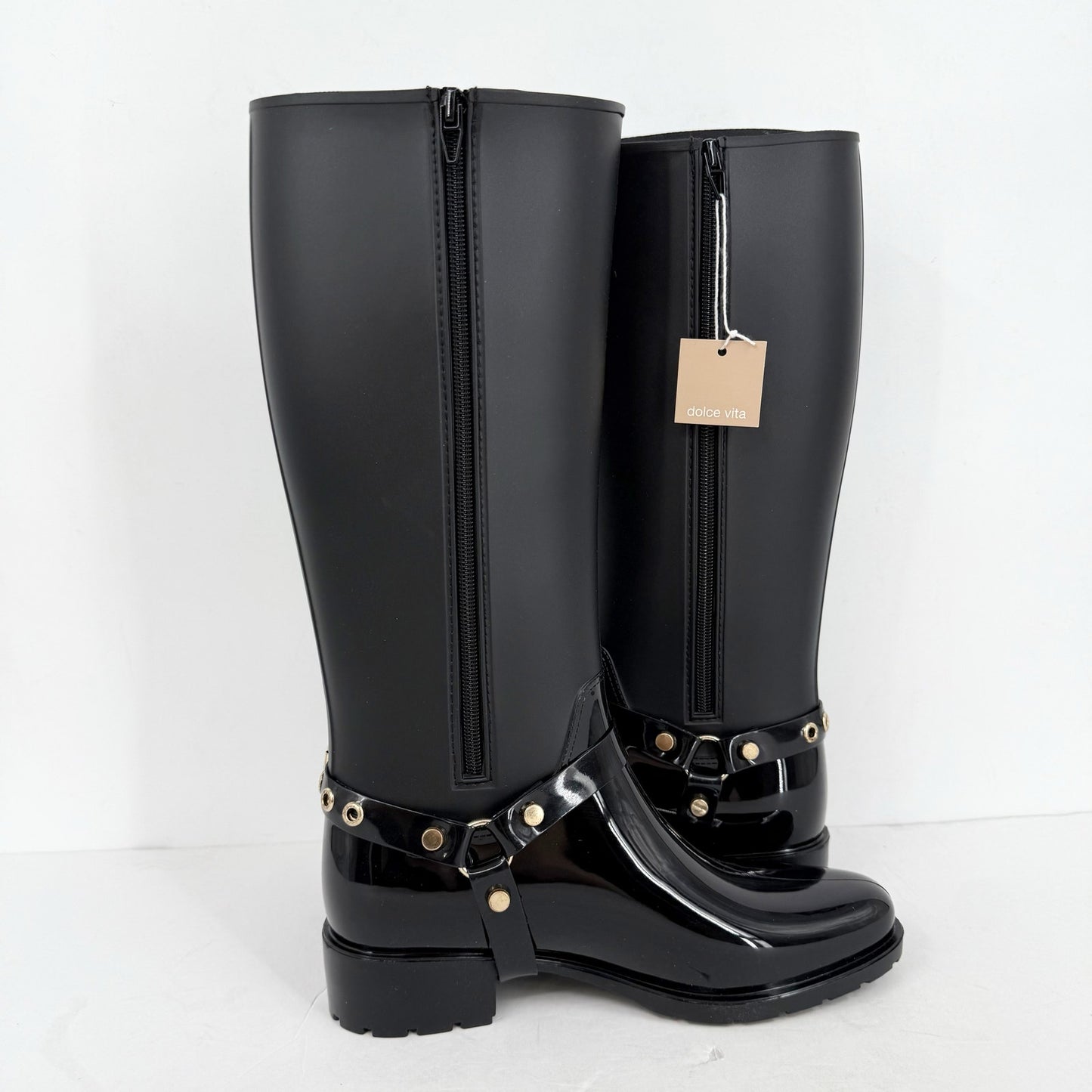 Dolce Vita Womens Cloudy Knee High Boots US 9 Black Waterproof NIB