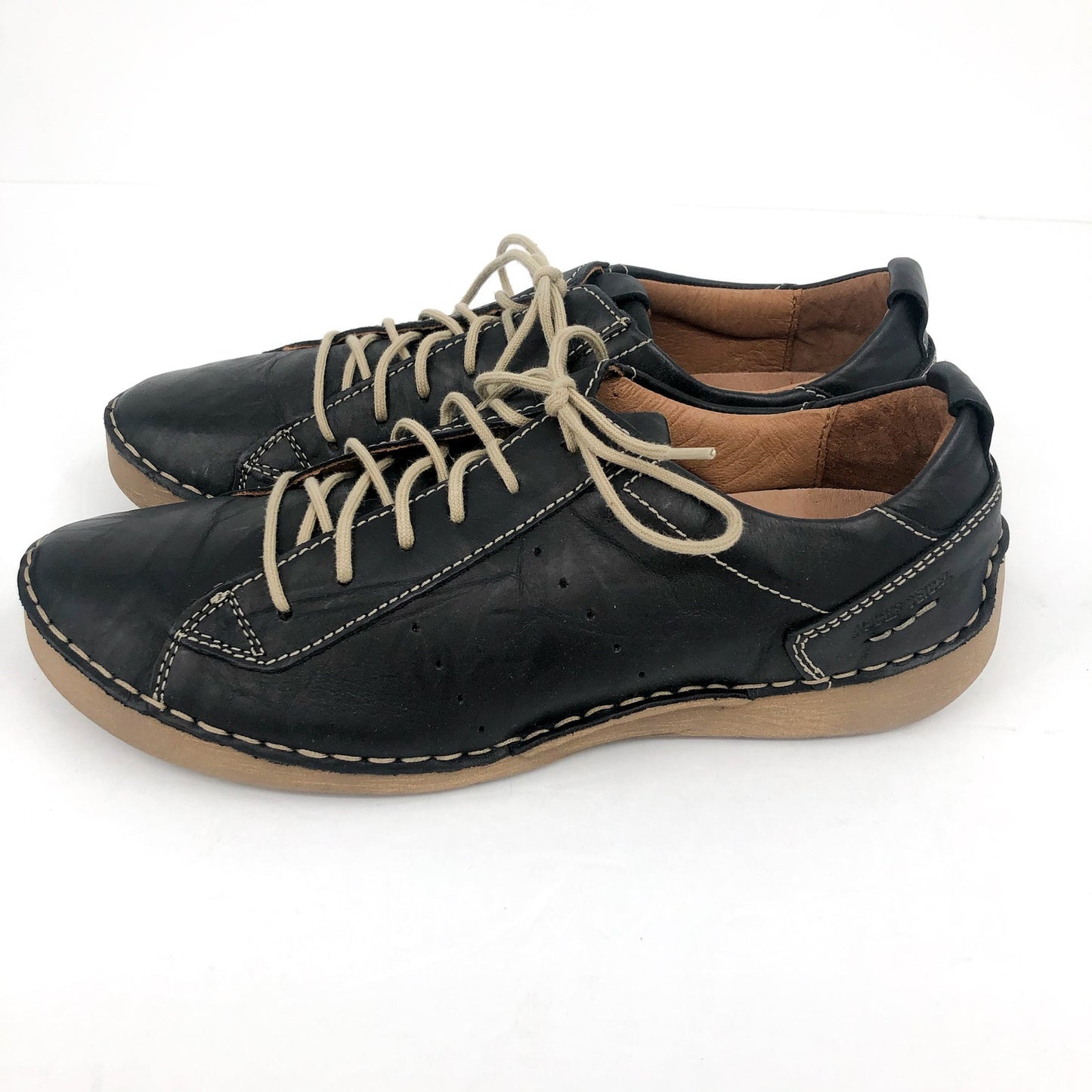 JOSEF SEIBEL Women's Fergey 56 Sneaker Black Leather EU 39 US 8- 8.5