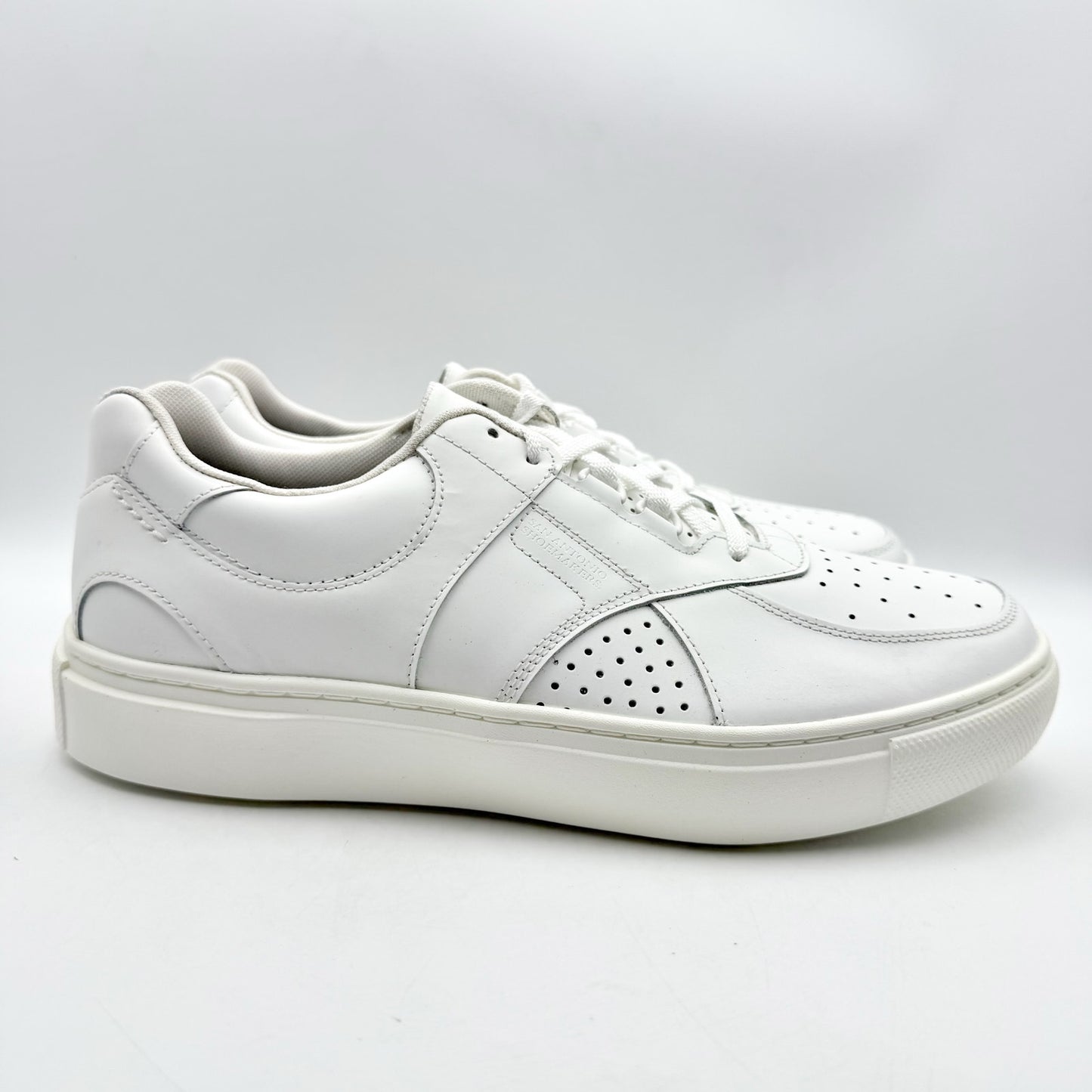 SAS Mens High Street Leather Sneakers US 10 XW EU 43 White Lace-Up NIB