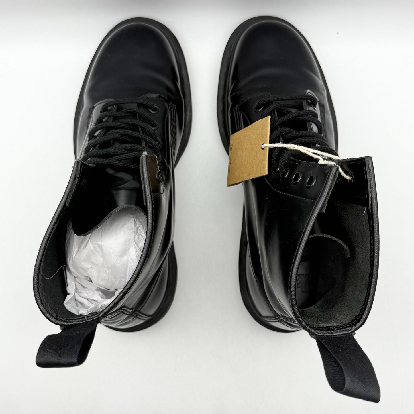 Dr. Martens Womens 1460 Mono Lace Up Boots US 10 EU 42 Black Smooth Leather NIB