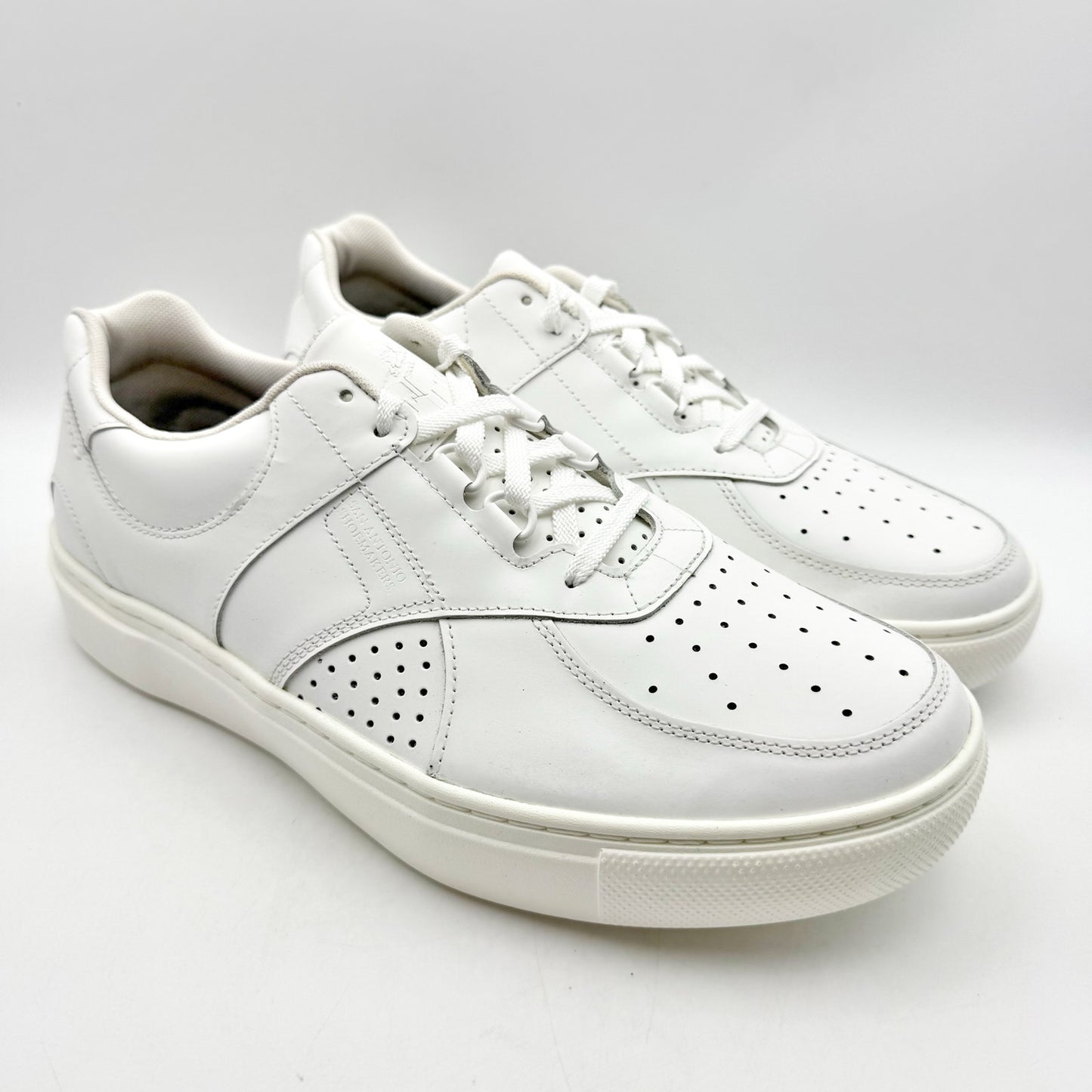 SAS Mens High Street Leather Sneakers US 10 XW EU 43 White Lace-Up NIB