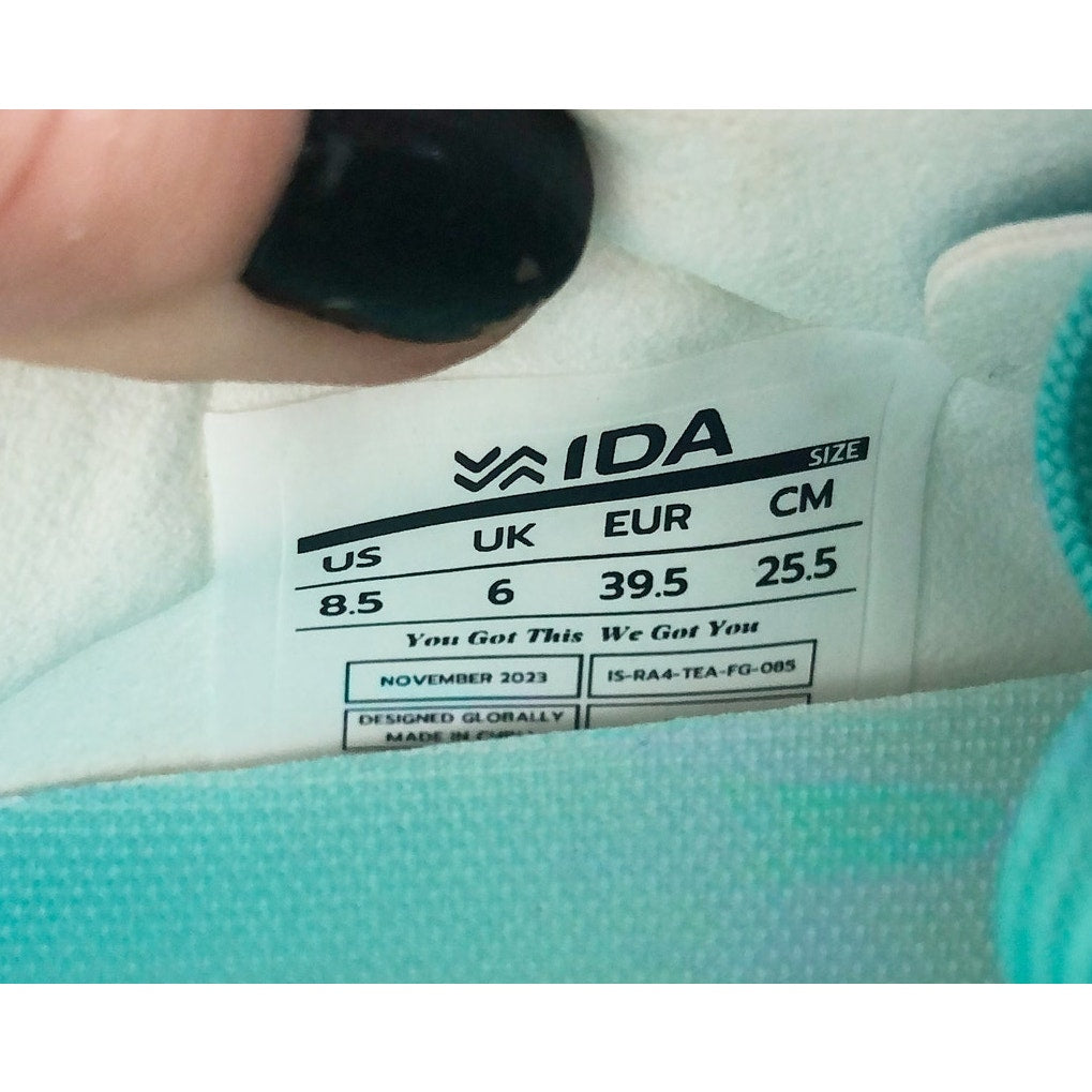 IDA Women's Rise Club FG Molded Soccer Cleats Size 8.5 Teal White NWOB