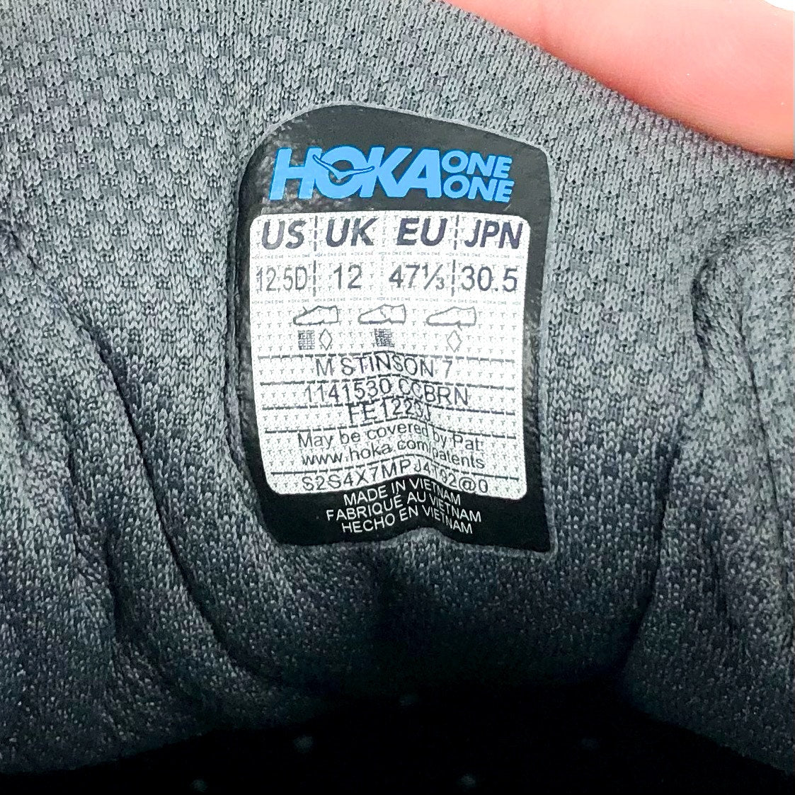 Hoka One Mens Stinson 7 Running Sneakers US 12.5 D Grey Red Athletic NIB