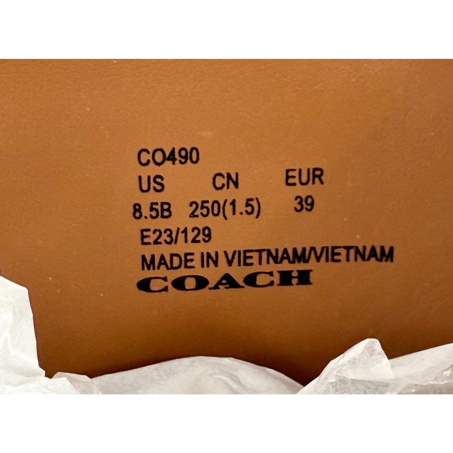 Coach Womens Faith Knee High Boots US 8.5 B EU 39 Brown Vegan Leather NIB