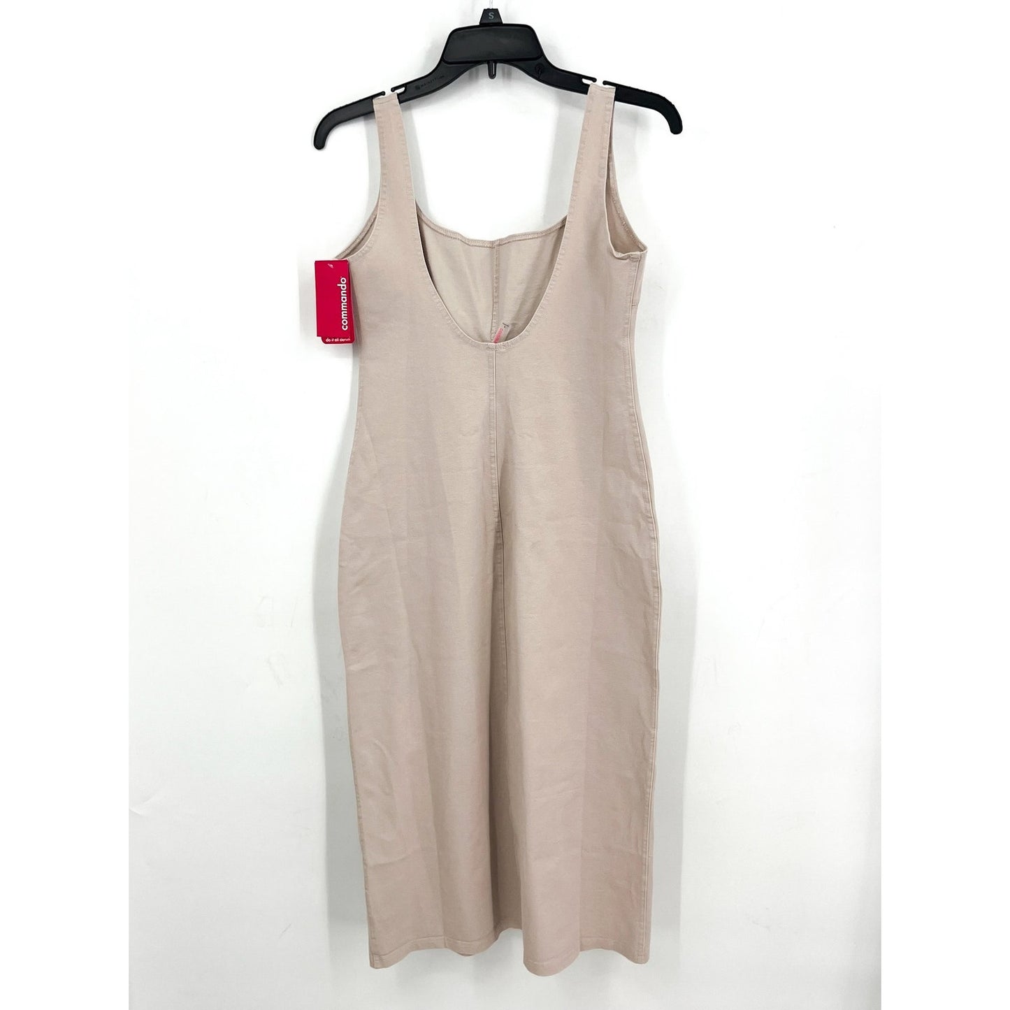 COMMANDO Do It All Denim Midi Tank Dress Large 12-14 Cream Porcelain Stretch NWT