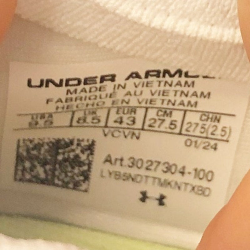 Under Armour Men Highlight MC 2.0 High Top Football Cleats Size 9.5 White NWOB