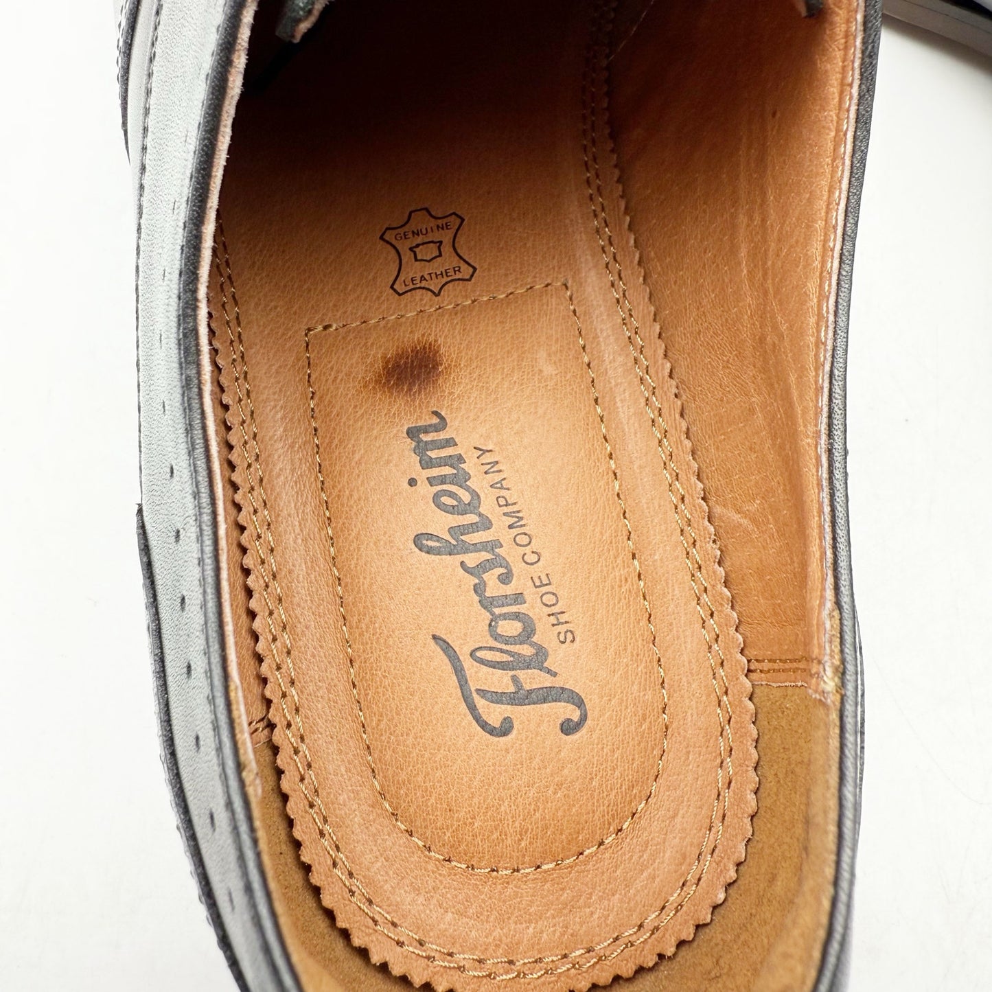 Florsheim Mens Sorrento Wing Tip Oxford Shoes US 10.5 Wide Black Leather NIB