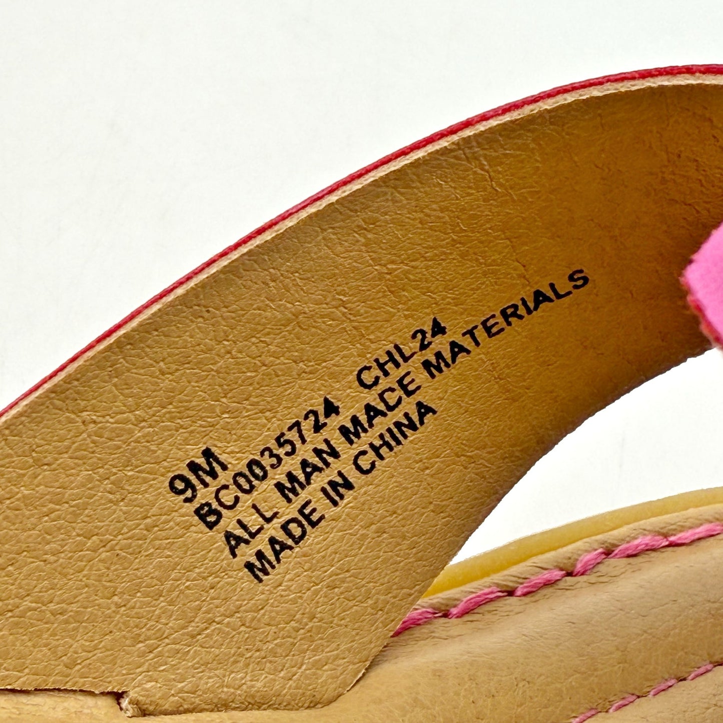 B.O.C. Born Concept Kasia Sandals US 9 M EU 39.5 Pink Slip On NIB