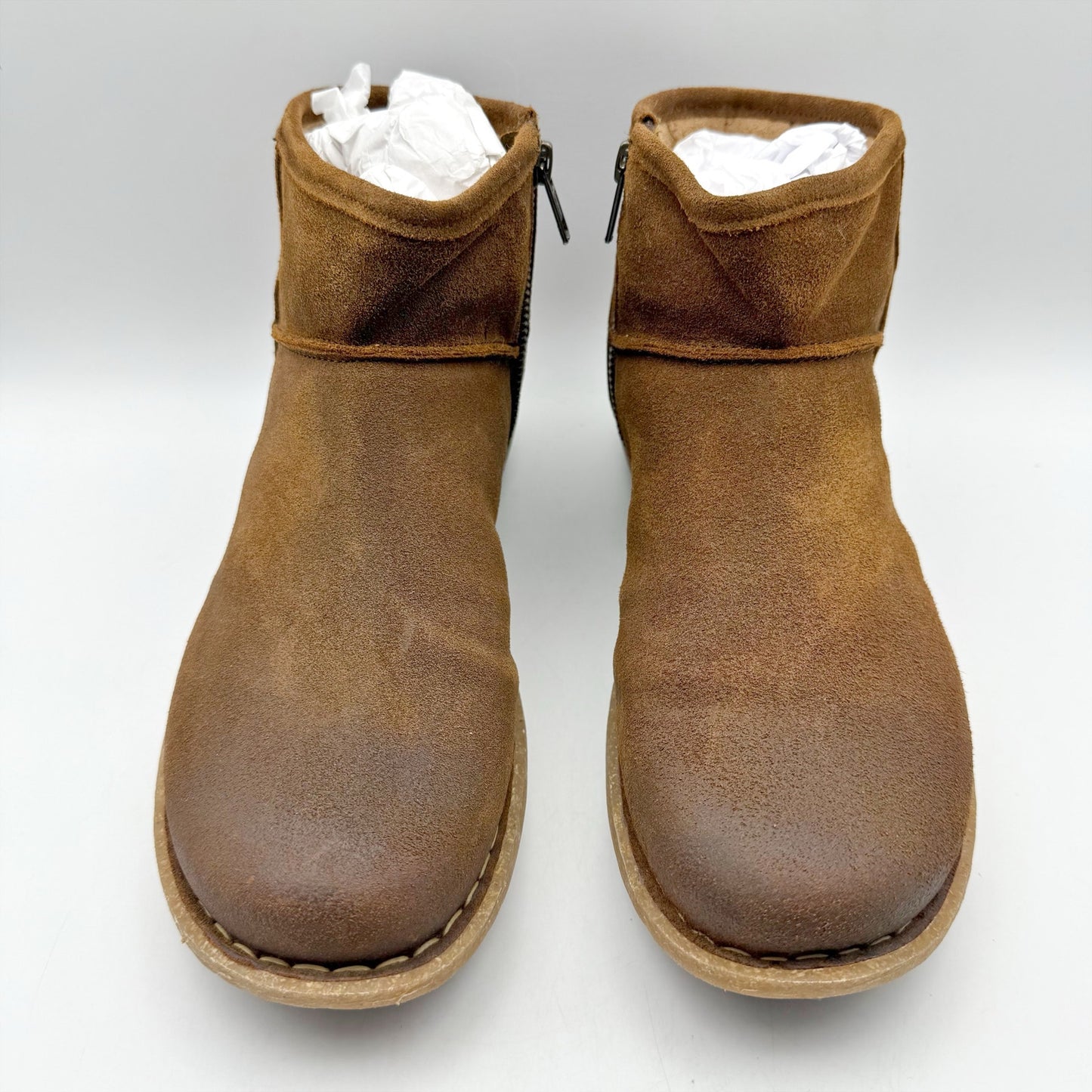 Born Womens Tinley Ankle Booties US 11 M EU 41.5 Brown Suede