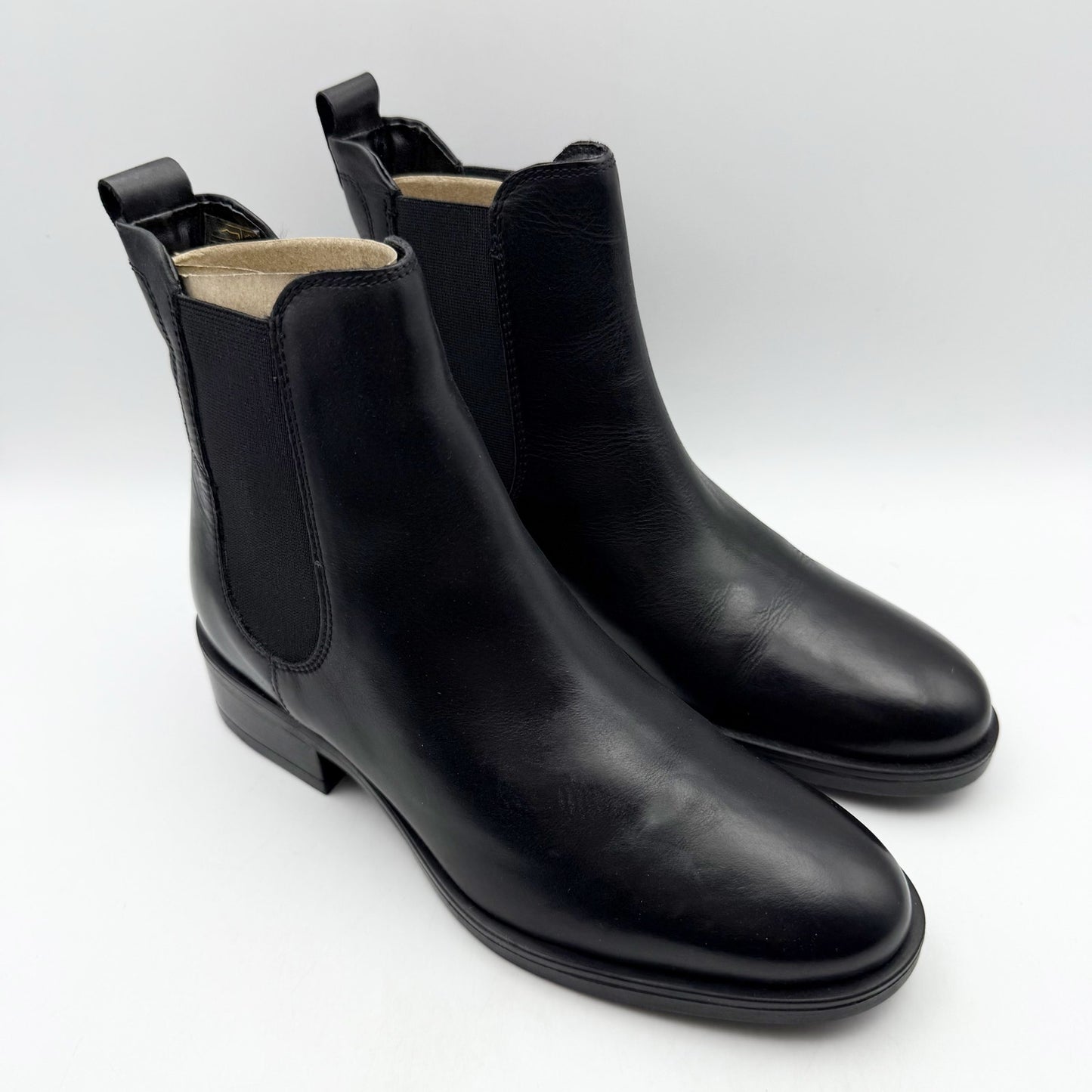 Dune London Womens Panoramic Ankle Boots EU 37 US 7 Black Leather NIB