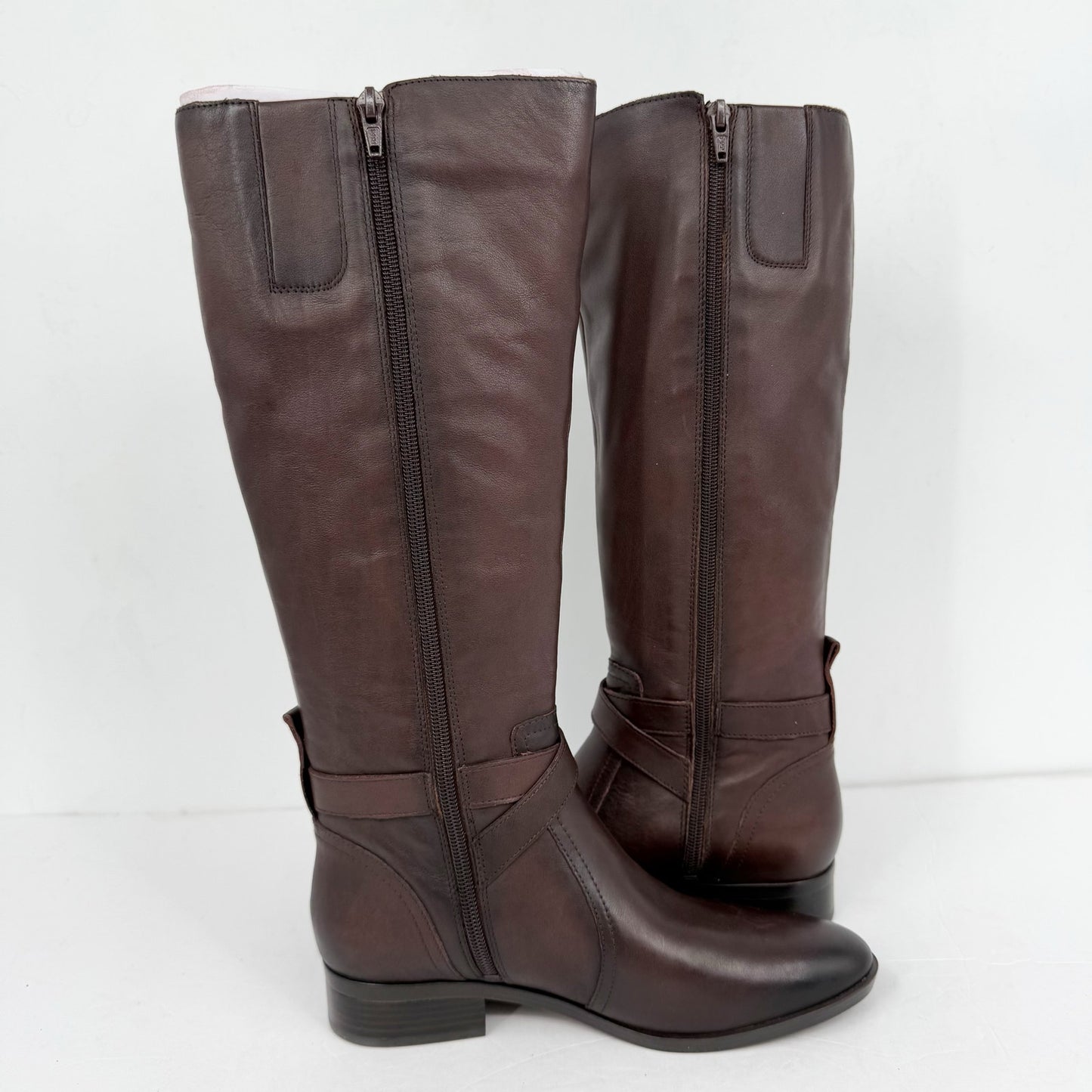 Naturalizer Womens Rena Leather Boot US 6.5M EU 36.5 Brown