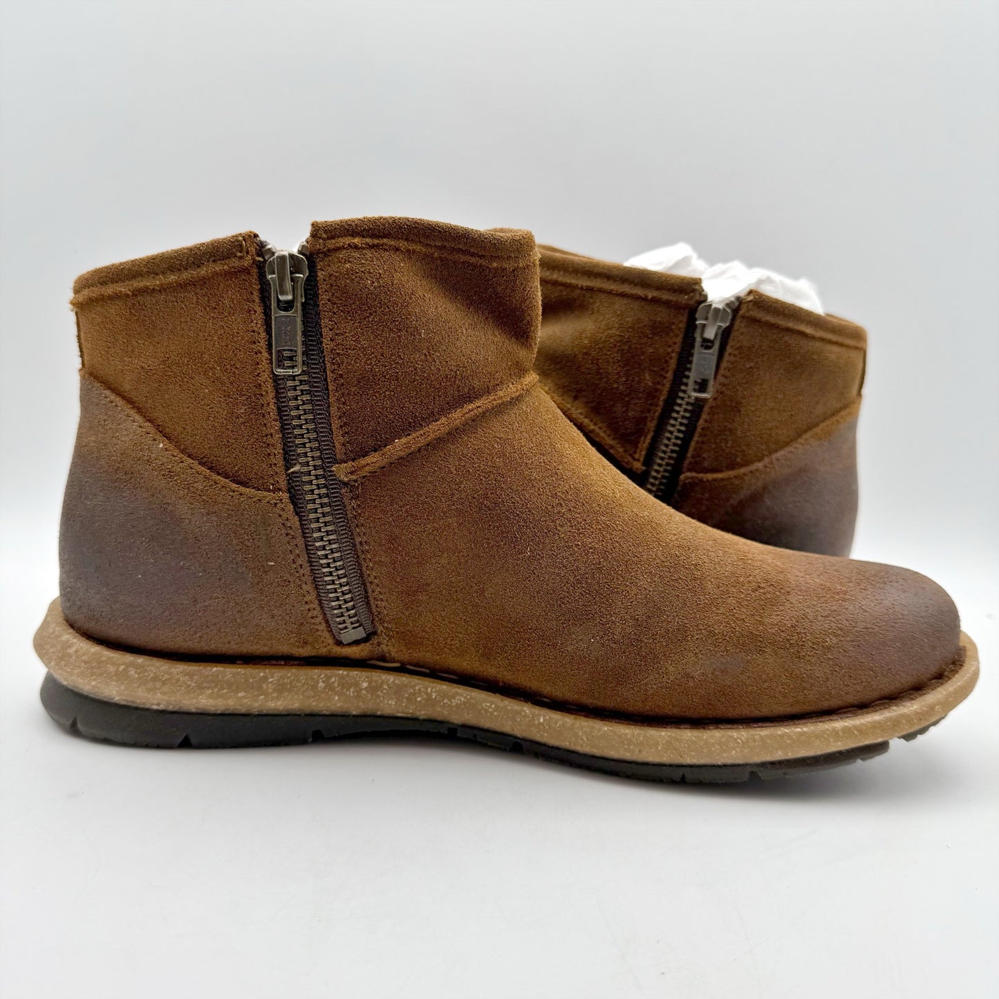 Born Womens Tinley Ankle Booties US 11 M EU 41.5 Brown Suede