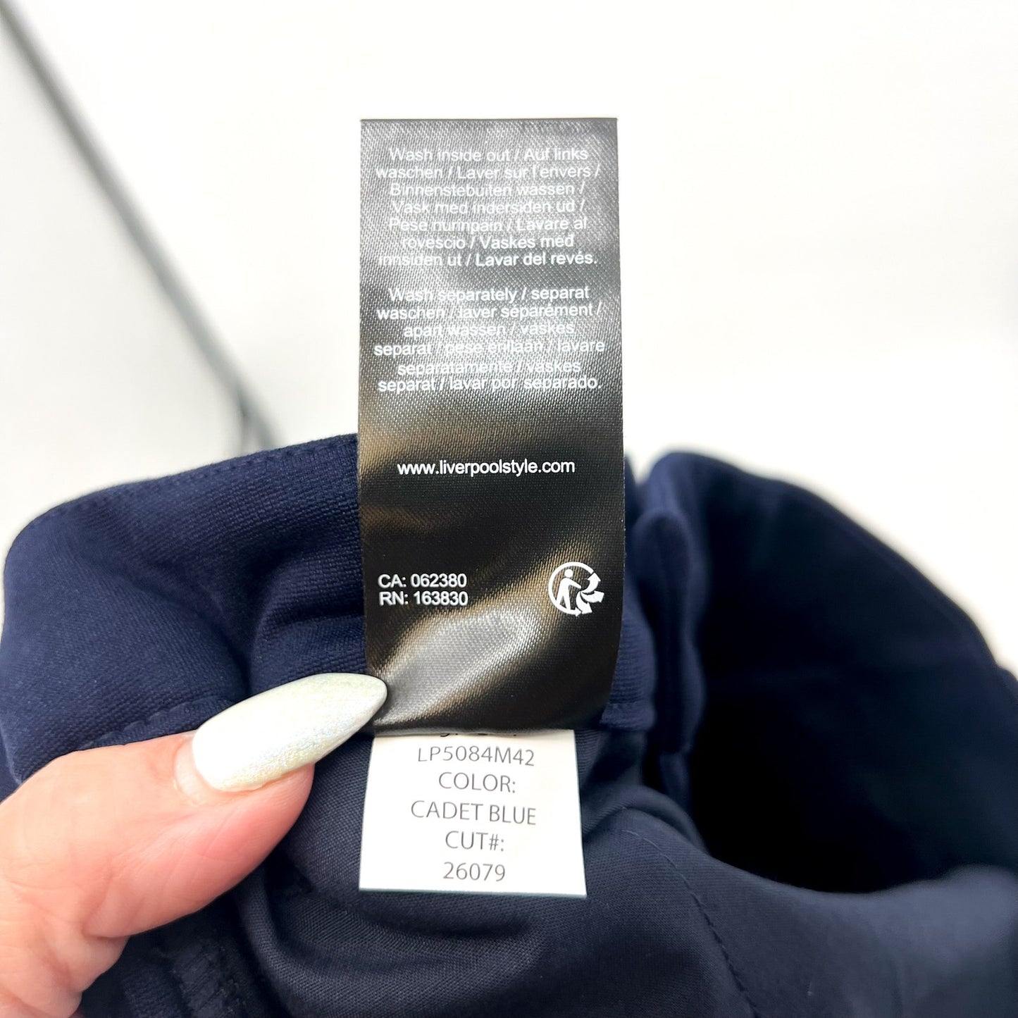 LIVERPOOL Kelsey Knit Trouser 10/30 PETITE Cadet Blue Super Stretch Pants NWT