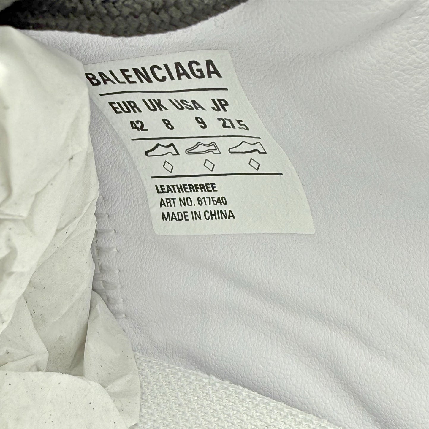 Balenciaga Womens Zen Sneakers US 9 M EU 42 White Black Casual NWOB