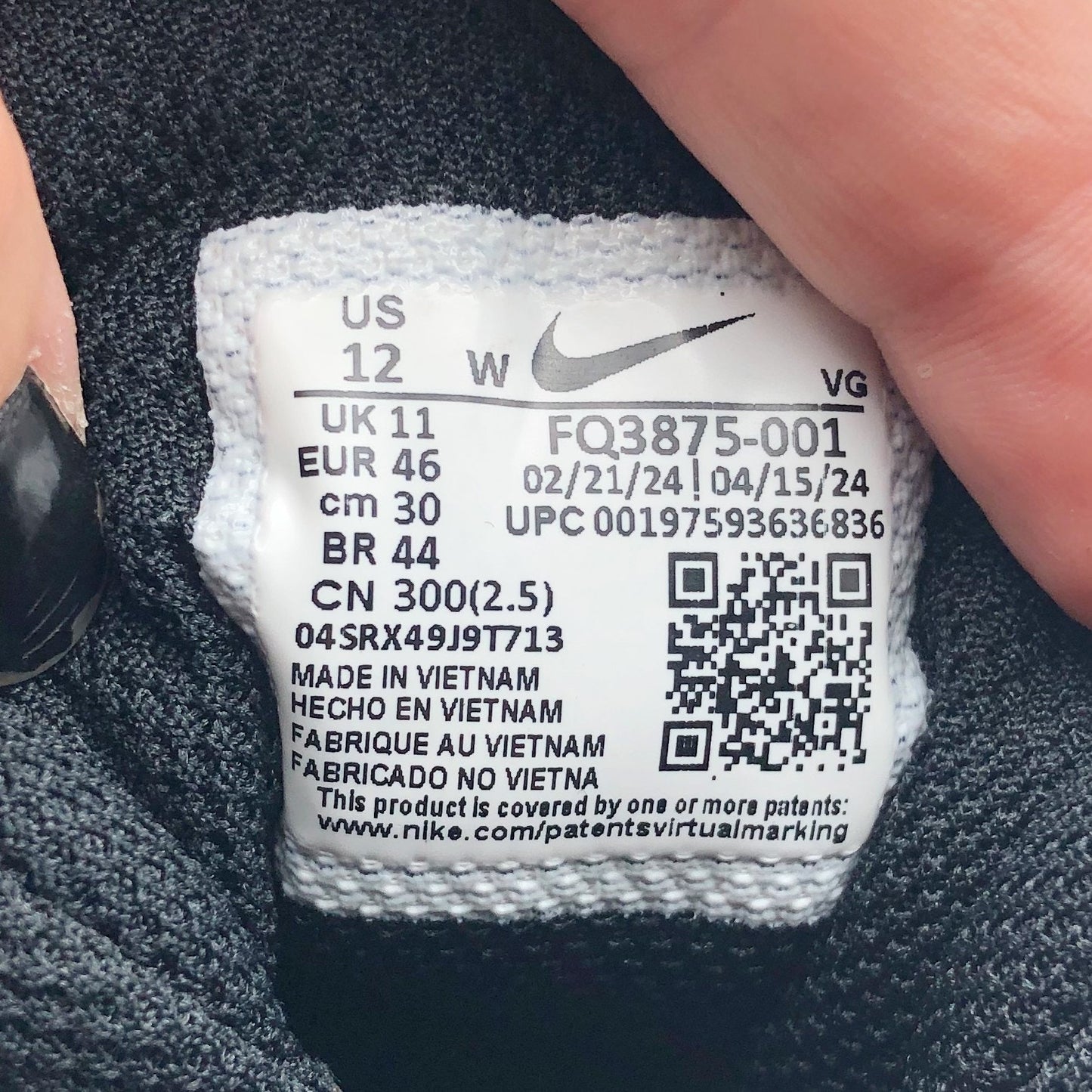 Nike Men's Alpha Menace 4 Shark Football Cleats 12 Wide Black Grey White NWOB