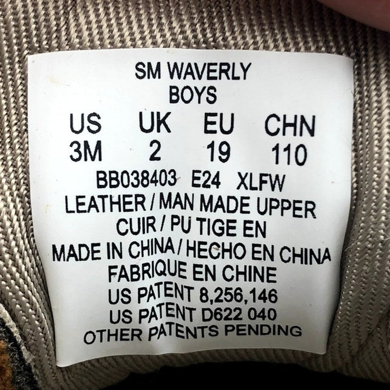 Stride Rite Boys SM Waverly Walnut Size 3 Toddler Shoes Brown NIB