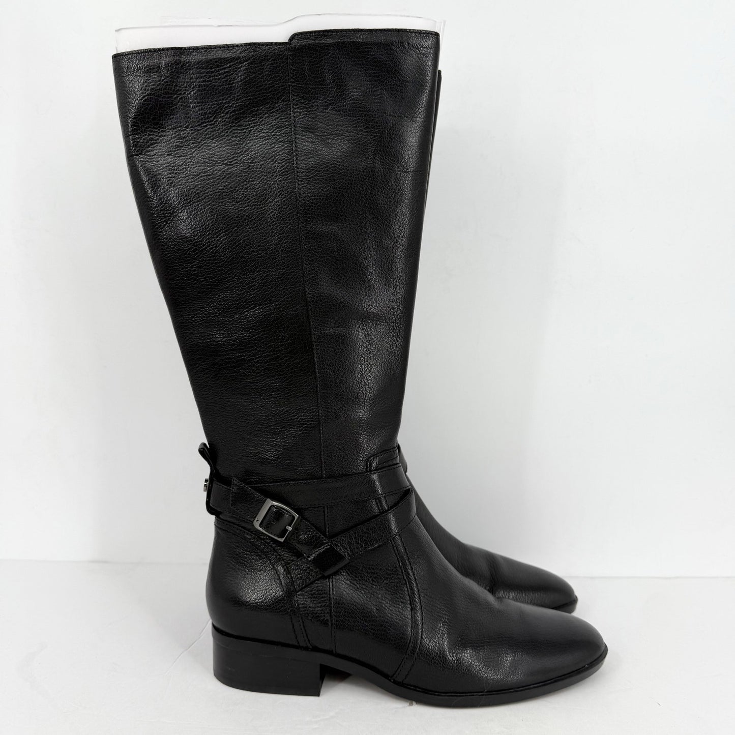 Naturalizer Womens Rena2 Wide Calf Boots US 11 Wide EU 42 Black Leather