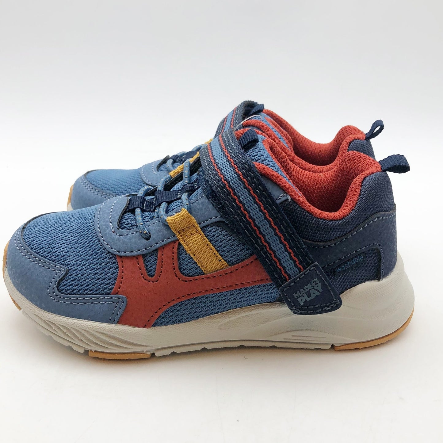 Stride Rite Boys Made To Play Sneaker 9.5 Wide Blue Multi Kids Shoe NIB