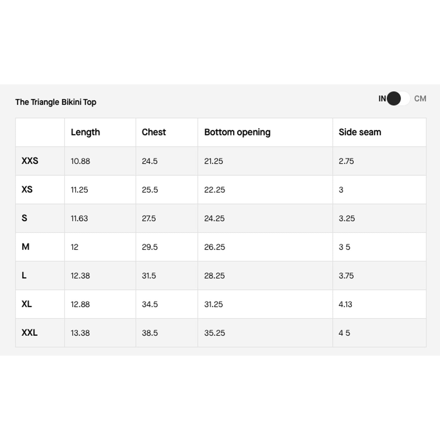 Everlane Womens The Triangle Bikini Top XL Swimwear Brown NWT