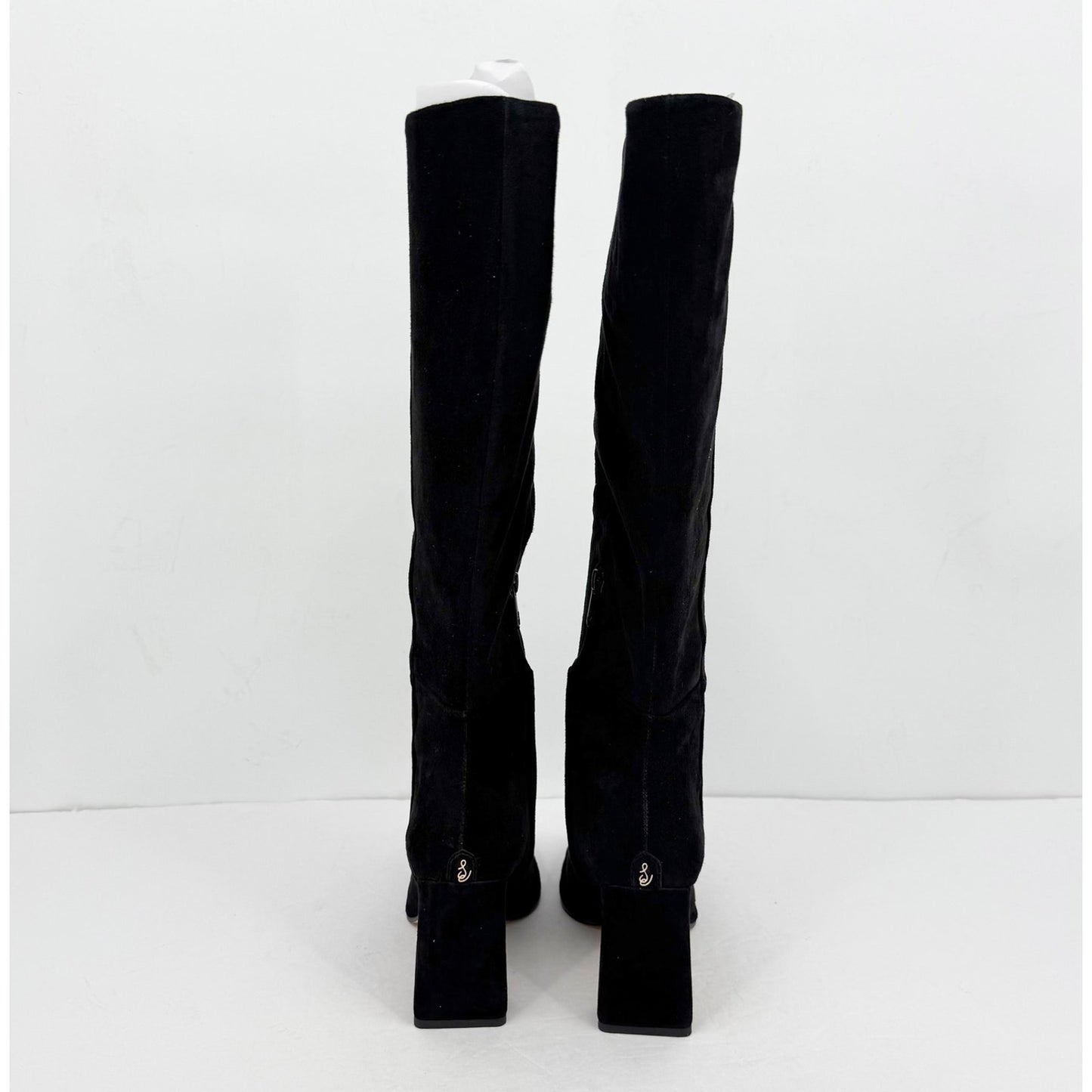Sam Edelman Womens Issabel Knee High Boots US 7 M EU 37 Black Suede Heeled NIB