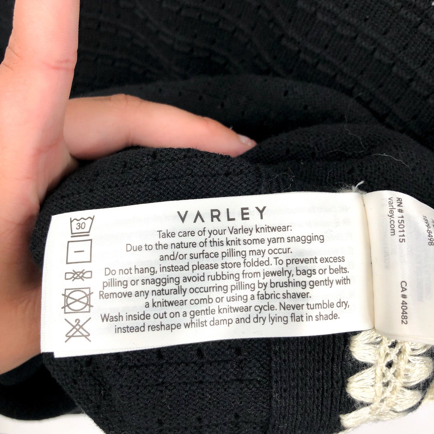 VARLEY Womens Dwight Tank Knit Midi Dress XS Black White Scalloped Edge NWT