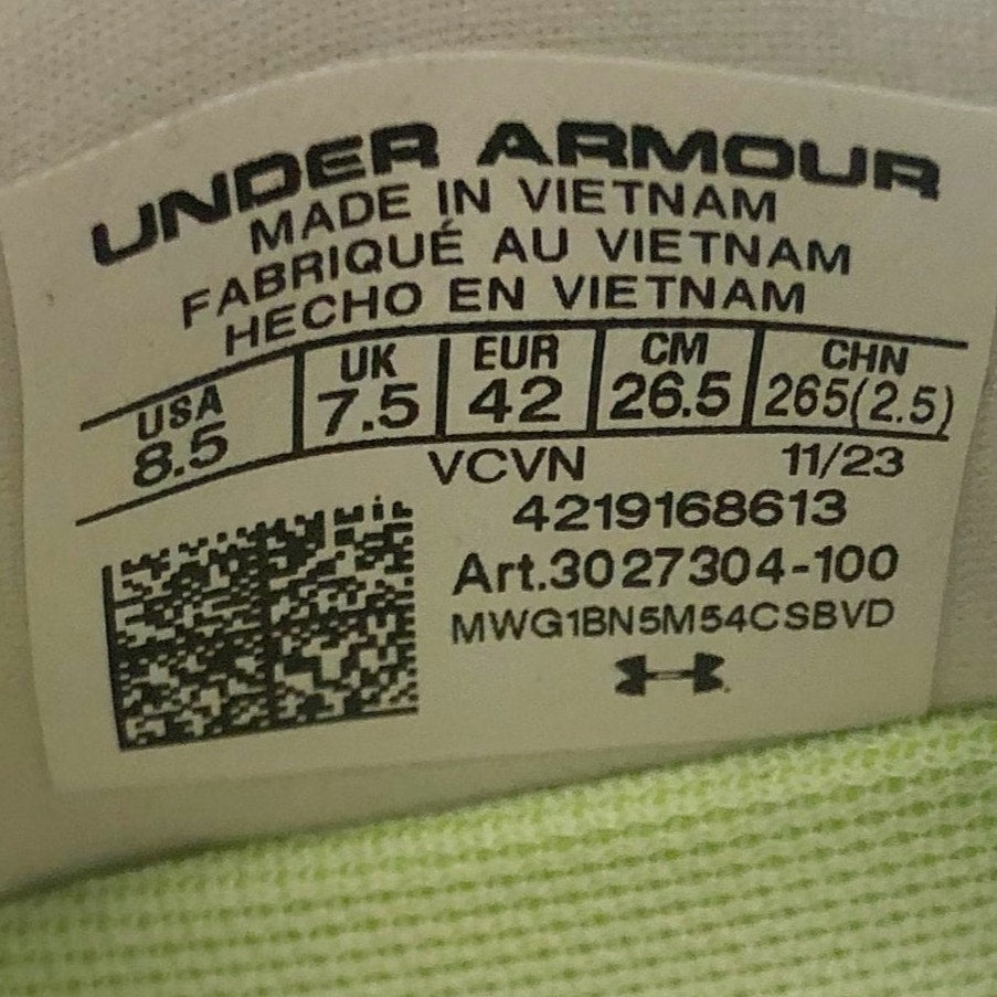 Under Armour Men Highlight MC 2.0 High Top Football Cleats Size 8.5 White NWOB