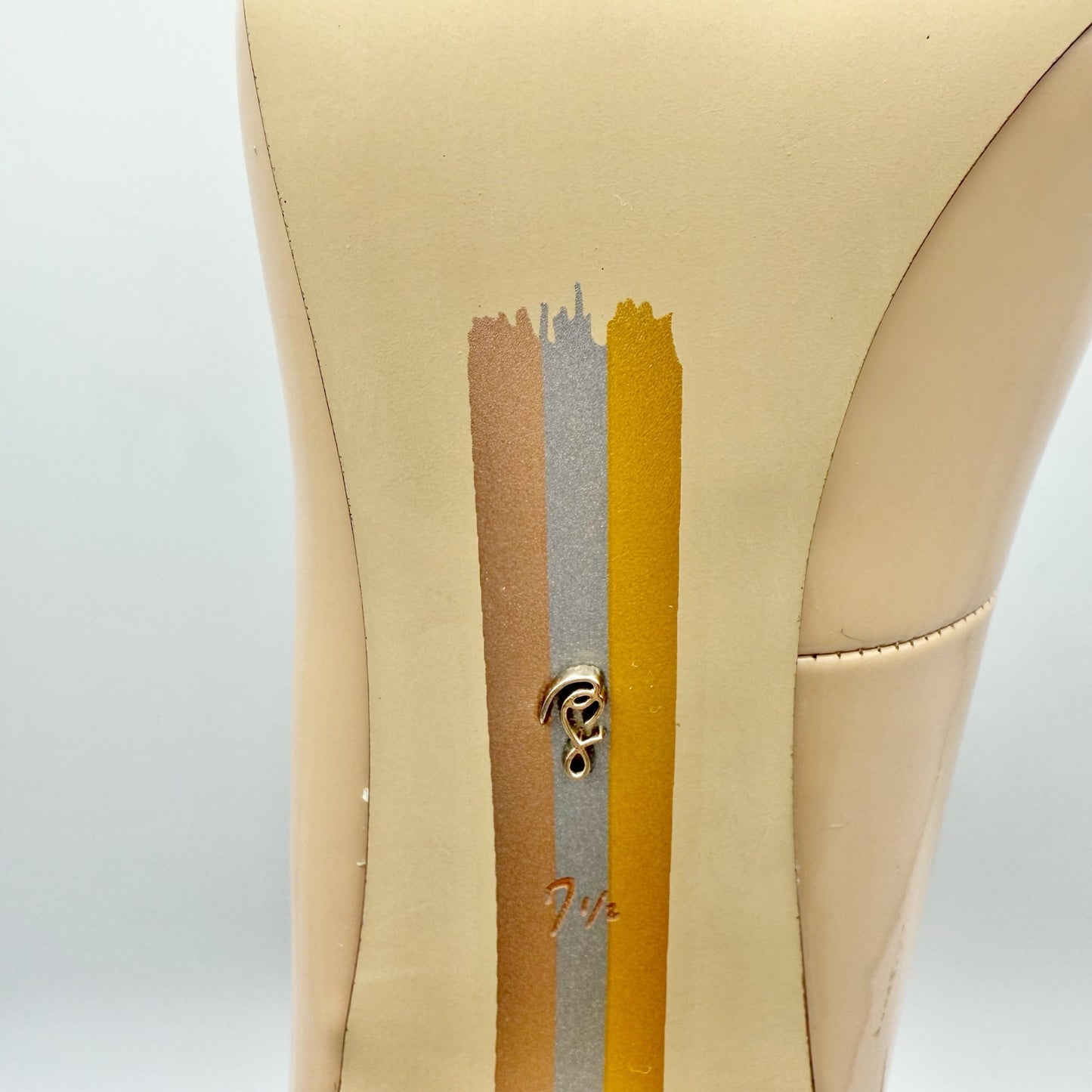 Sam Edelman Womens Antonia Pumps US 7.5 M EU 37.5 Beige Patent Leather NIB