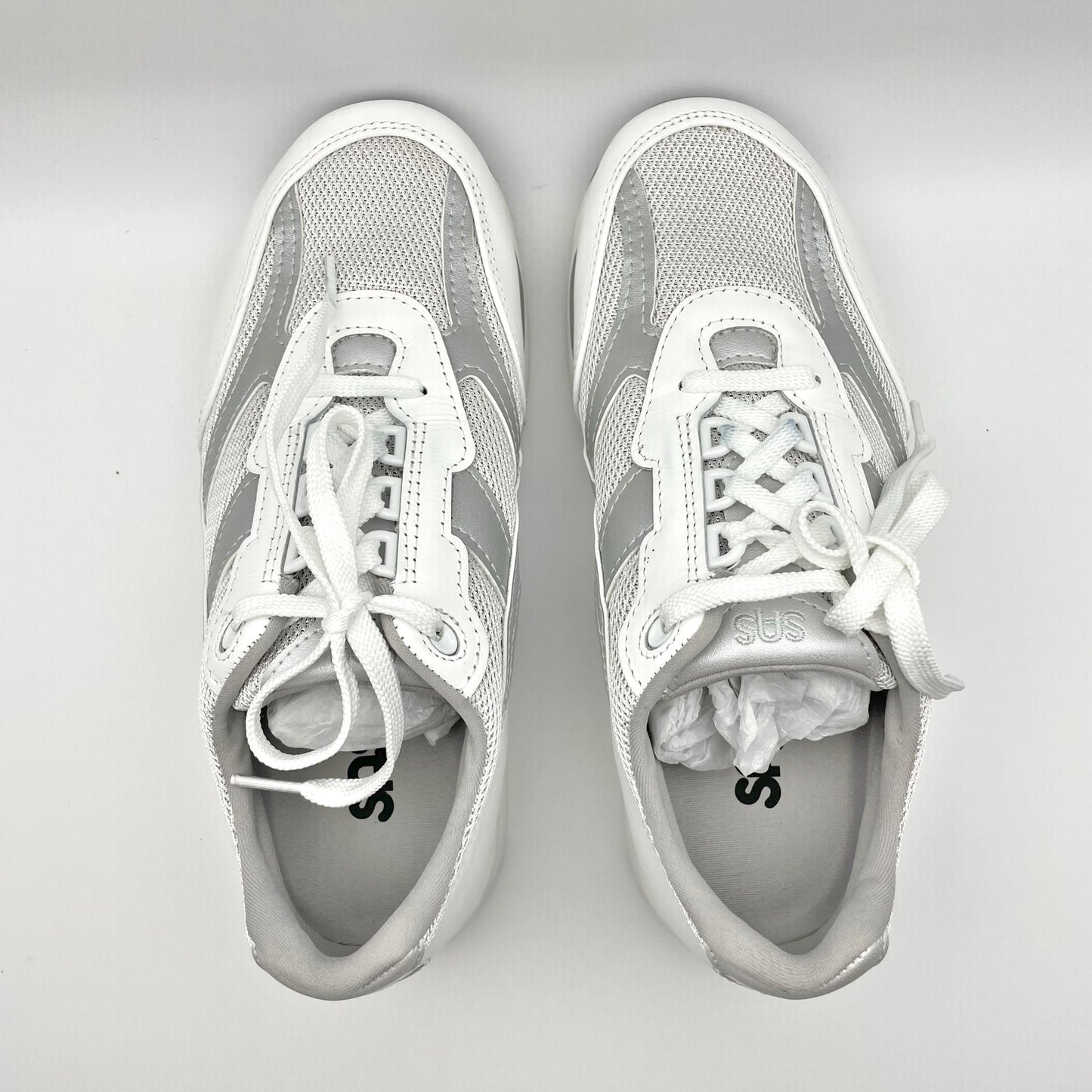 SAS Womens Tour Mesh Comfort Walking Sneaker US 11 Narrow Silver Leather NIB