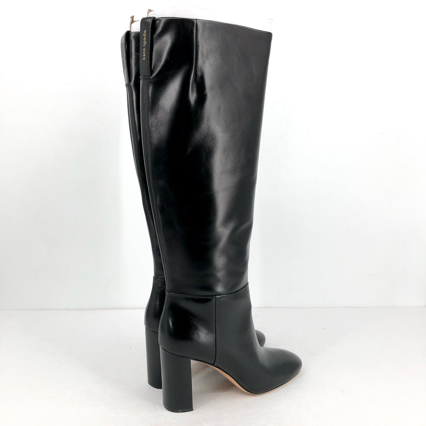 KATE SPADE Women's Colby Tall Boots Size 9B EU 39.5 Black Leather
