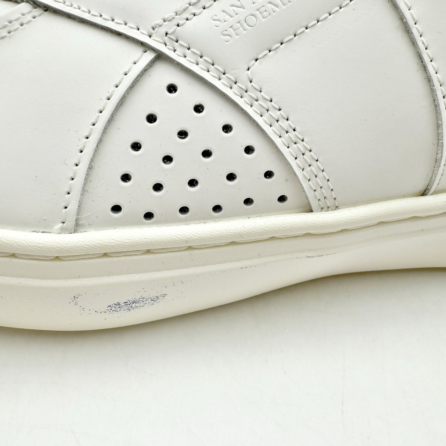 SAS Mens High Street Leather Sneakers US 10 XW EU 43 White Lace-Up NIB