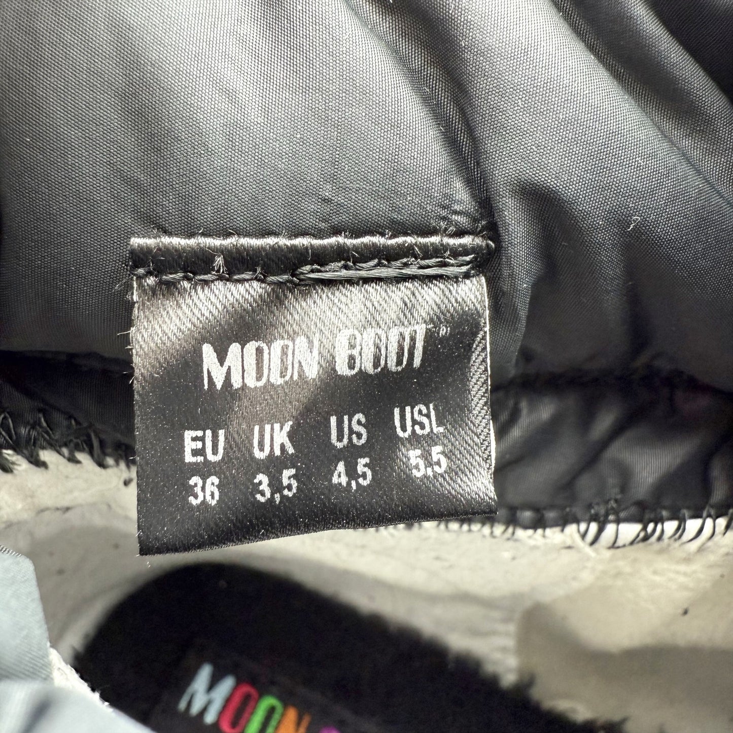 Moon Boot Low Nylon Ankle Boots Size EU 36 US 5.5 Black Waterproof NWOB