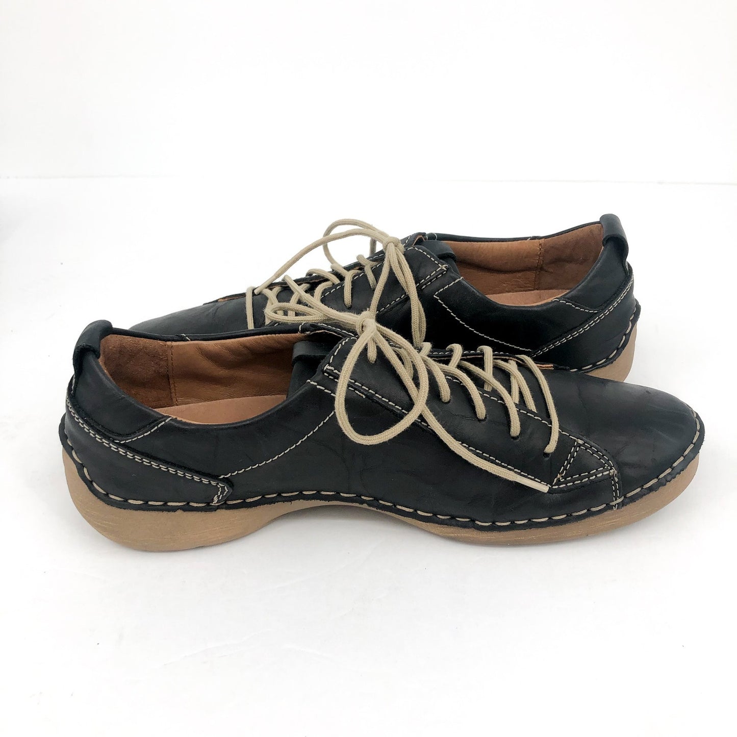 JOSEF SEIBEL Women's Fergey 56 Sneaker Black Leather EU 39 US 8- 8.5