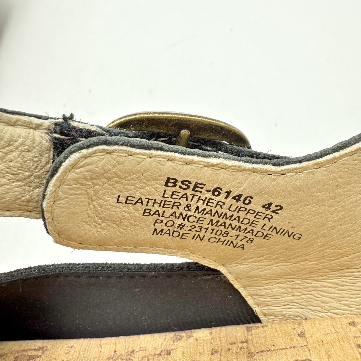 Algeria Womens Betsie Stretch Sandals EU 42 US 11.5-12 Black Leather NWOB