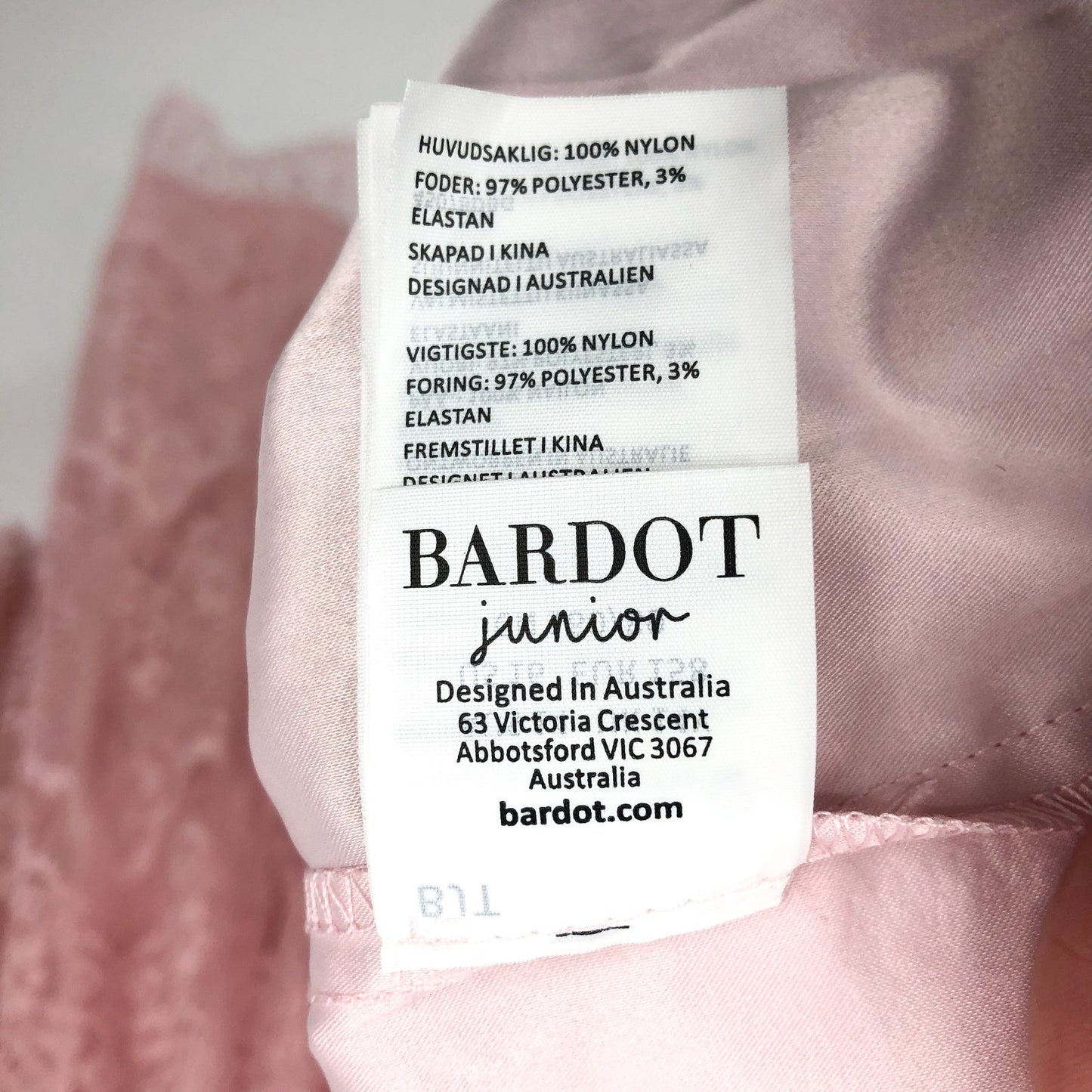 BARDOT JUNIOR Girl Gertrude Lace Dress Size 16 Pink Potpourri Long Sleeve NWT