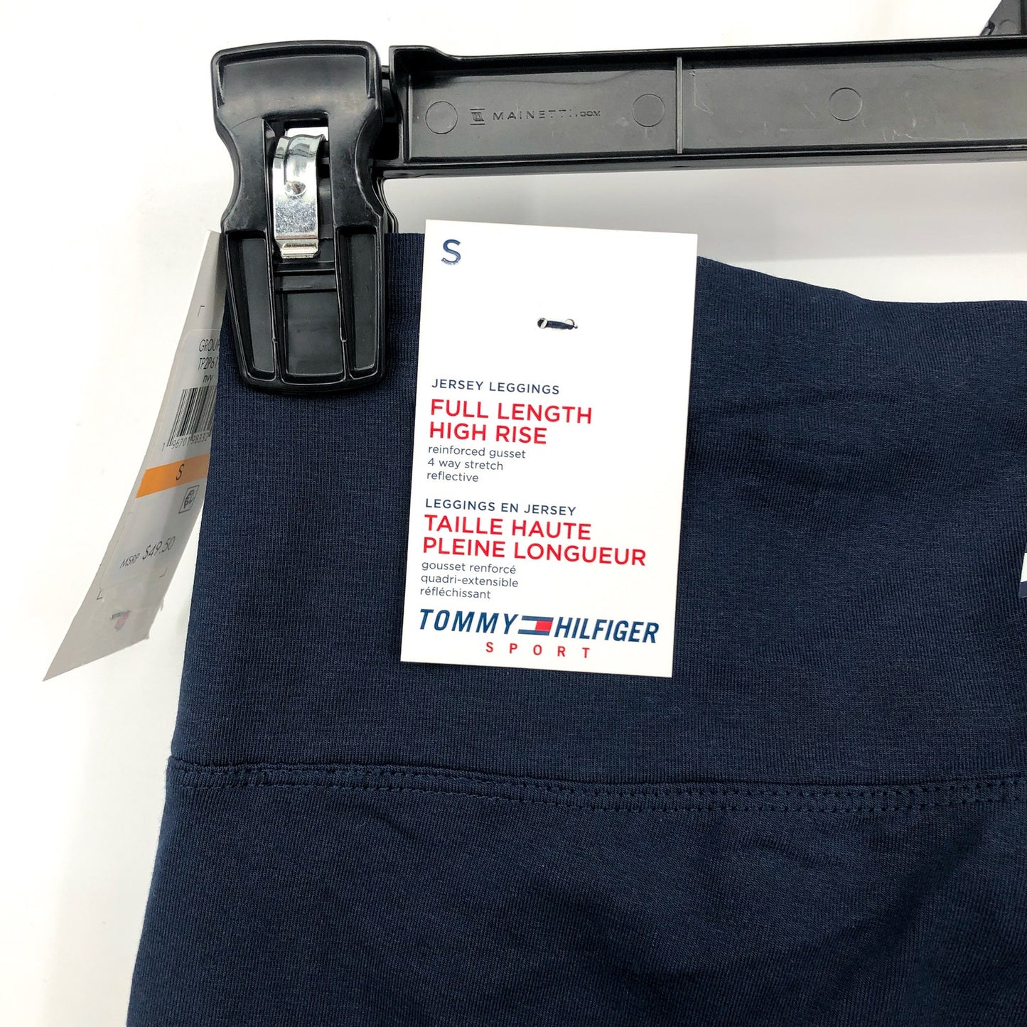 TOMMY HILFIGER SPORT Womens Athletic Leggings Navy Blue SMALL