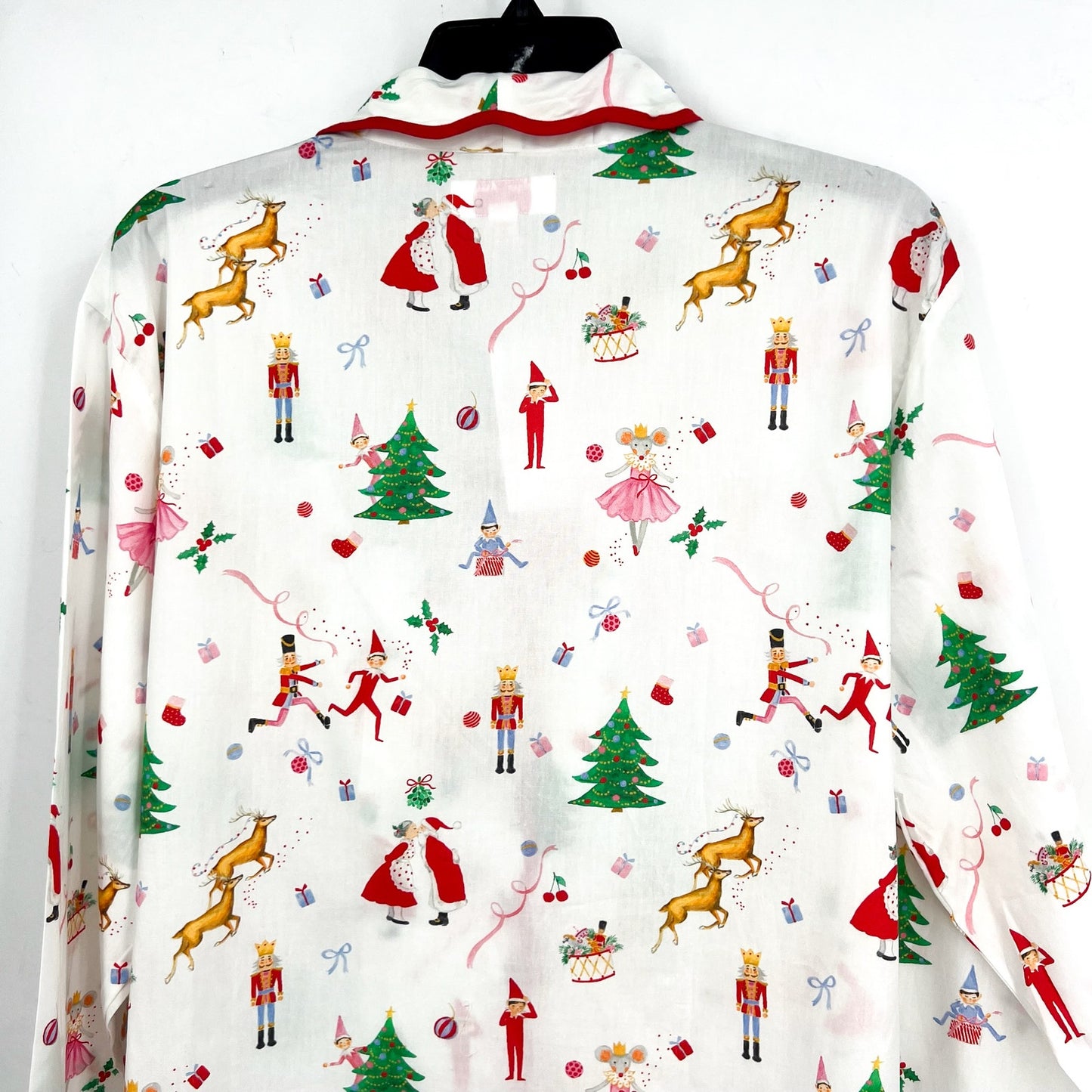 SANT AND ABEL X KATHY HILTON Christmas Magic Print Nightshirt XL White Multi NWT