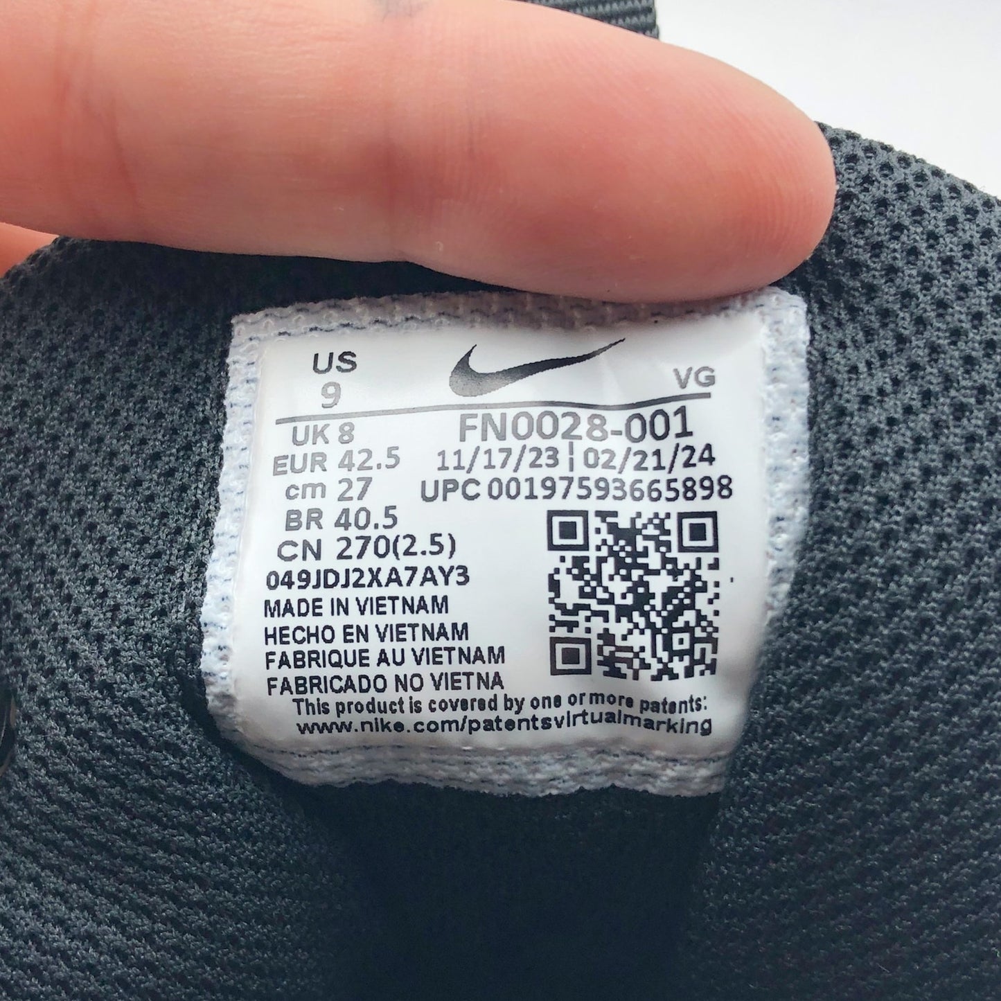 Nike Men's Alpha Menace 4 Shark Football Cleats Size 9 Black Grey White NWOB