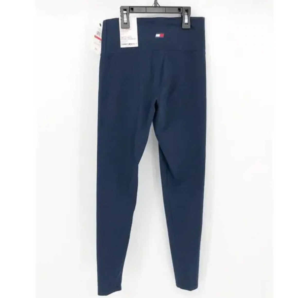 TOMMY HILFIGER SPORT Womens Athletic Leggings Navy Blue SMALL