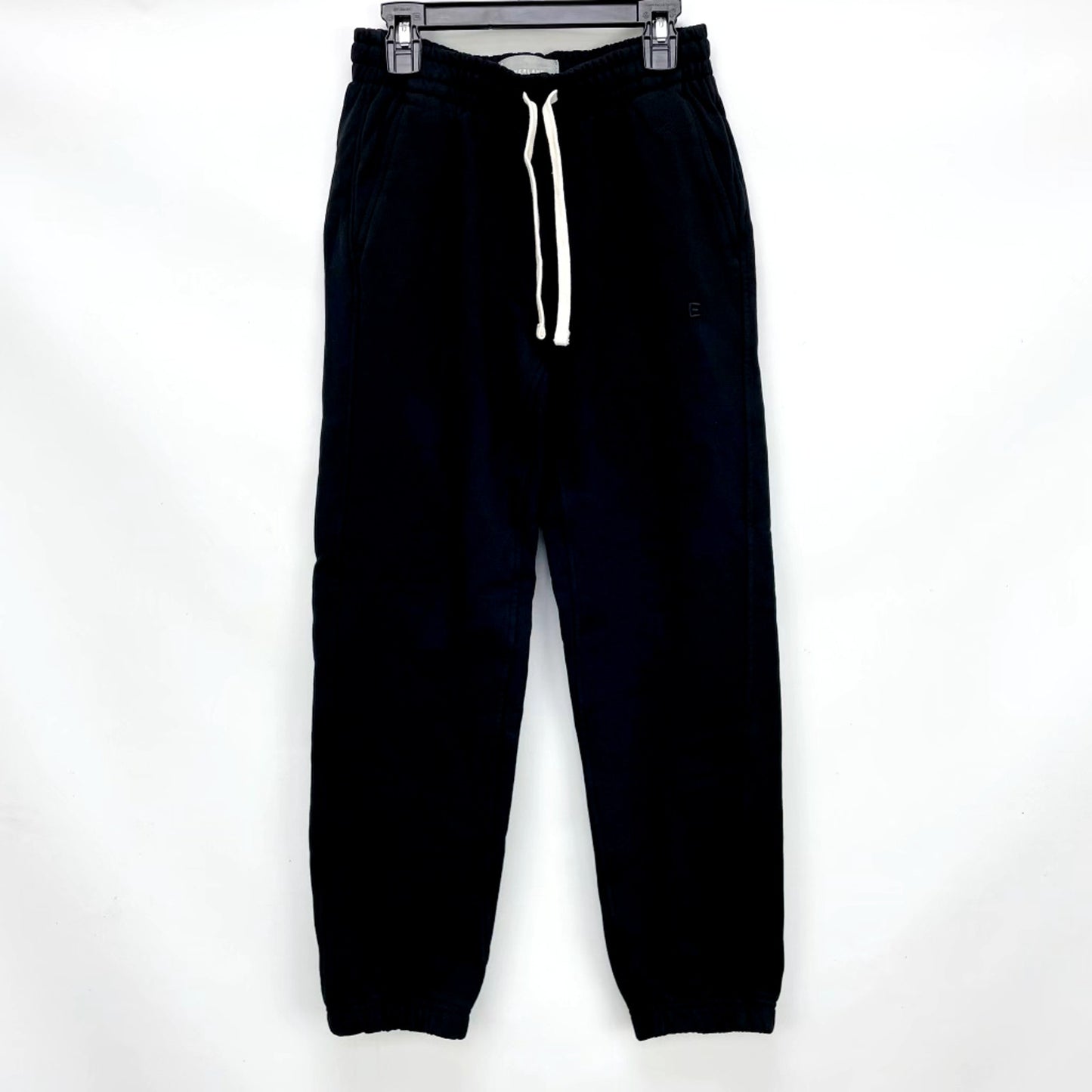 Everlane Womens The Track Jogger Sweatpants Black Organic Cotton Small