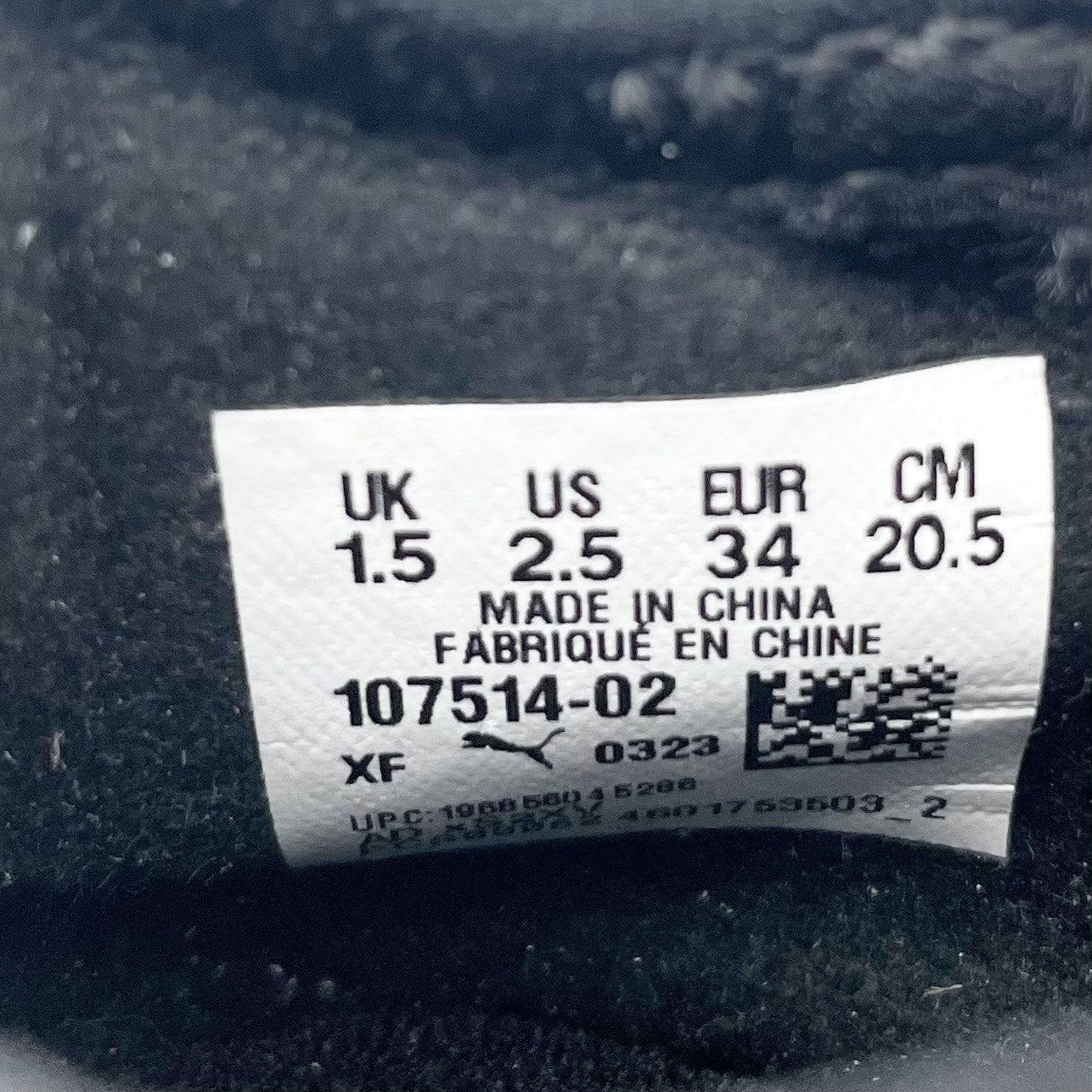 Puma Kids Ultra Match Laceless Firm Ground Soccer Cleats US 2.5 EU 34 Black