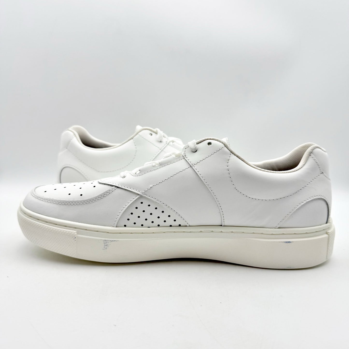 SAS Mens High Street Leather Sneakers US 10 XW EU 43 White Lace-Up NIB