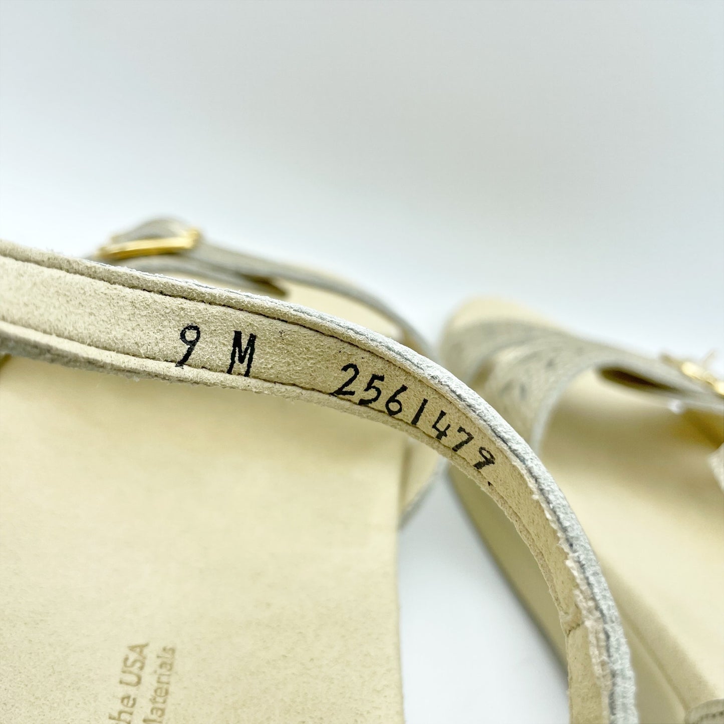 SAS Womens Duo Comfort Sandal US 9 M EU 40 Gold Suede 3-Strap Comfort NIB