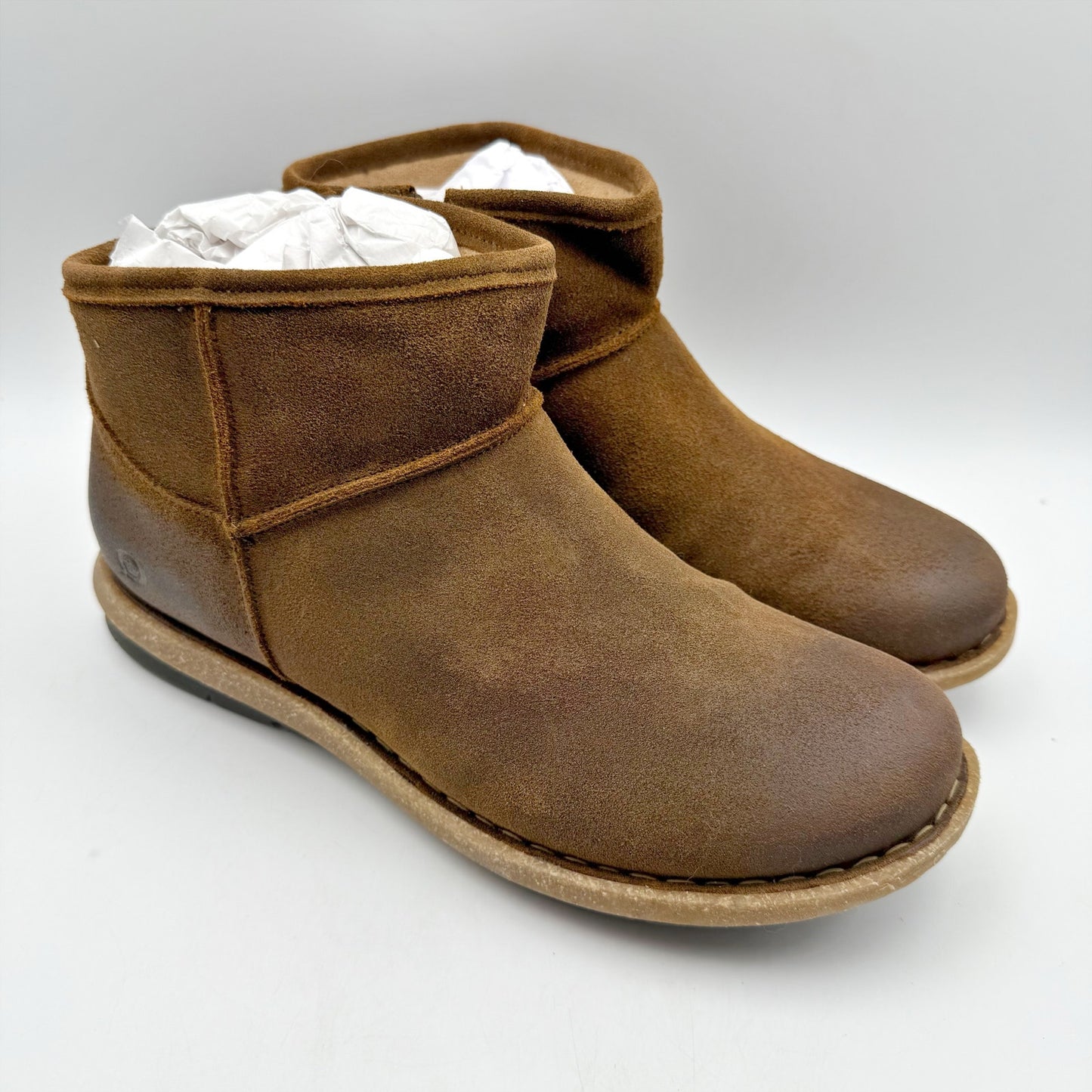 Born Womens Tinley Ankle Booties US 11 M EU 41.5 Brown Suede