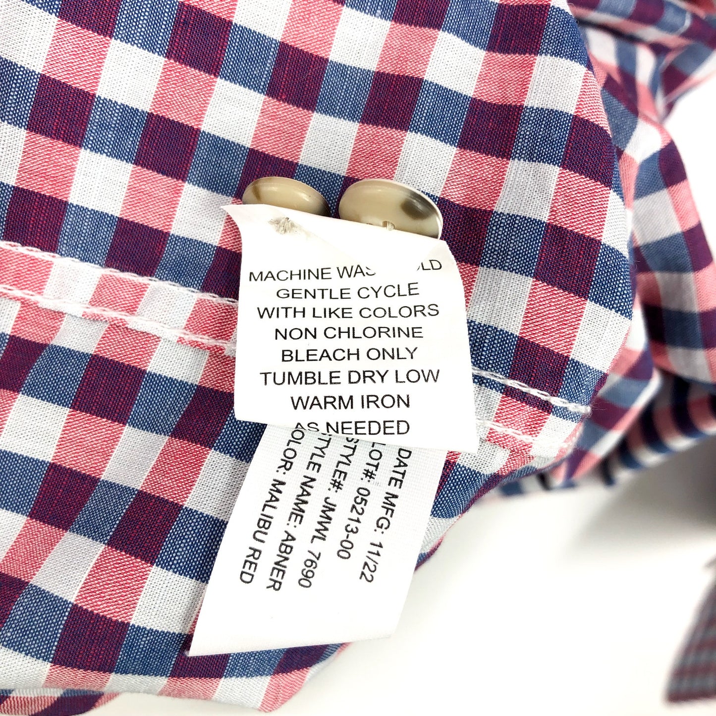 JOHNNIE O Mens Abner Hangin’ Out Button Up Shirt XL Malibu Red Plaid NWT