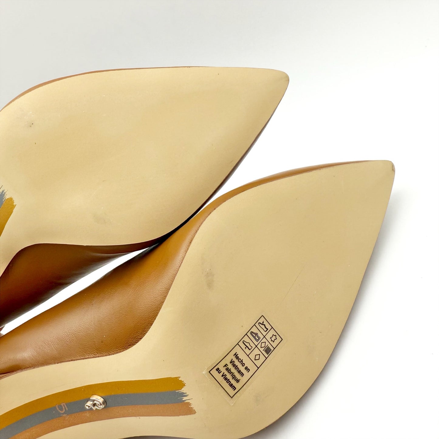 Sam Edelman Womens Hazel Point Toe Pumps US 5.5 M Brown Leather Stiletto NIB