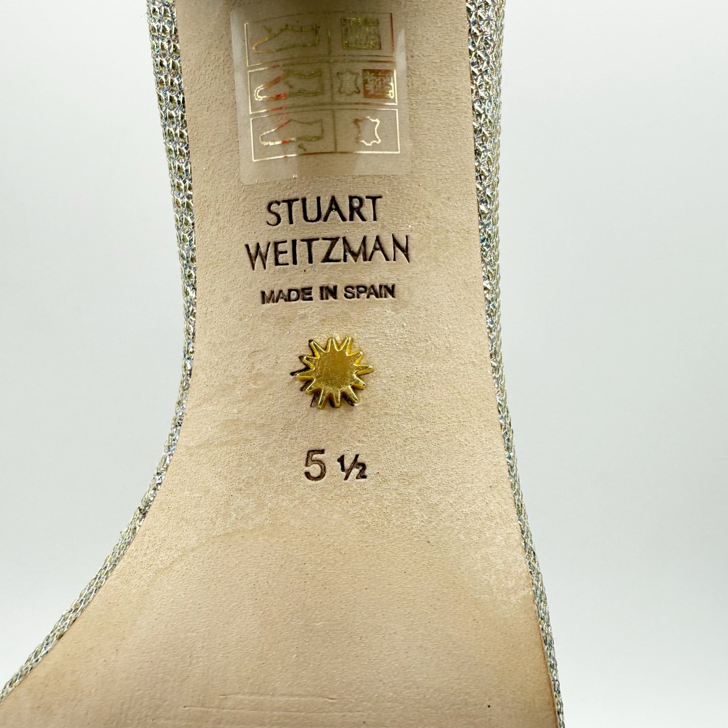 Stuart Weitzman Womens Nudistcurve 75 Block Sandal US 7.5B EU 38 Multi-color