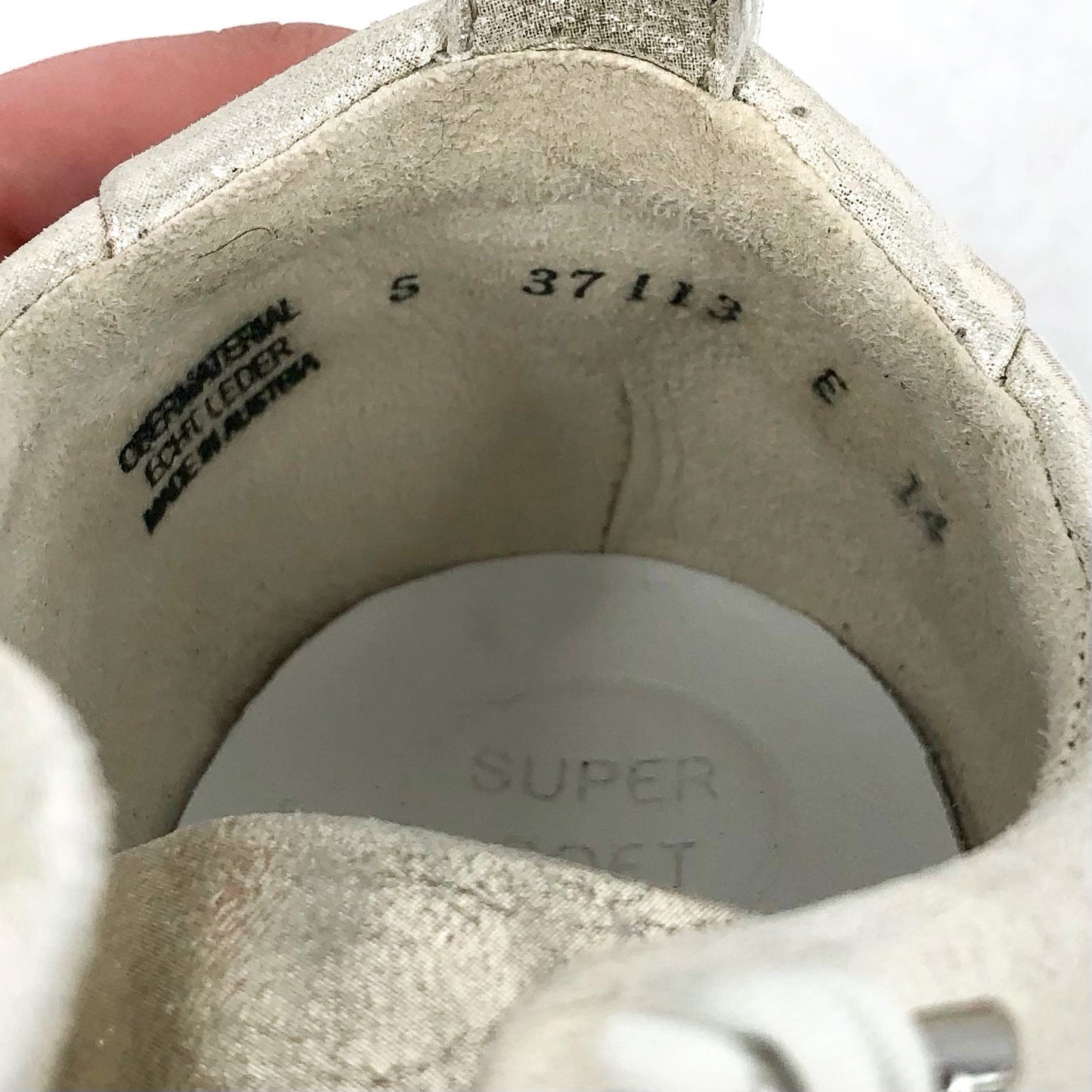 Paul Green Women Super Soft Faye Sneaker US 7.5 EU 37 Metallic Gold Leather NWOB